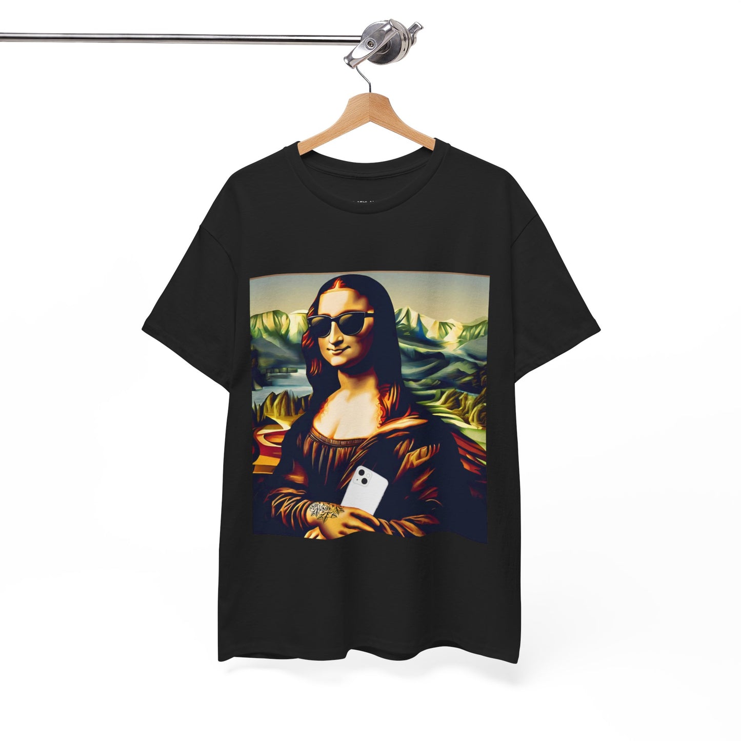 Camiseta deportiva de Flashlander: Mona Lisa moderna y divertida 