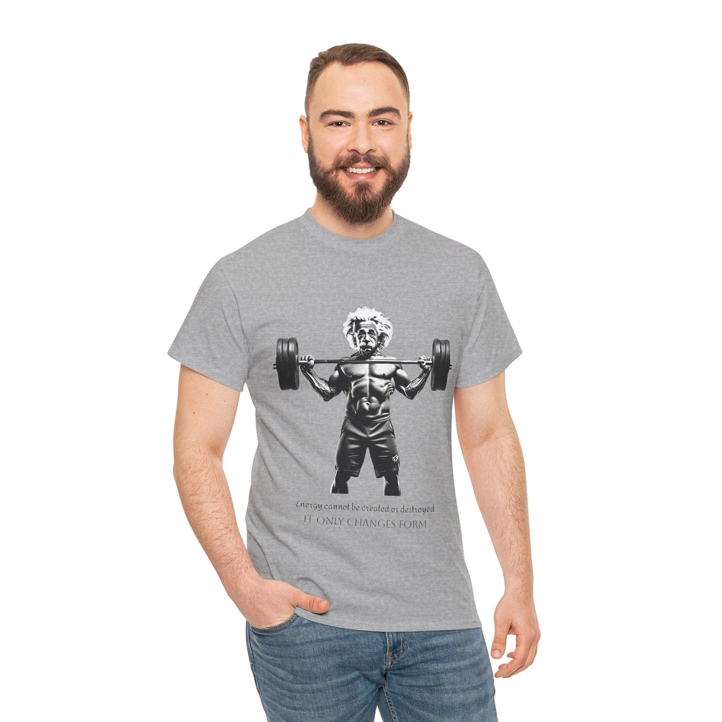 Camiseta de culturista Albert Einstein: la energía de Flashlander no se puede crear ni destruir, solo cambia de forma. Camiseta gráfica con cita