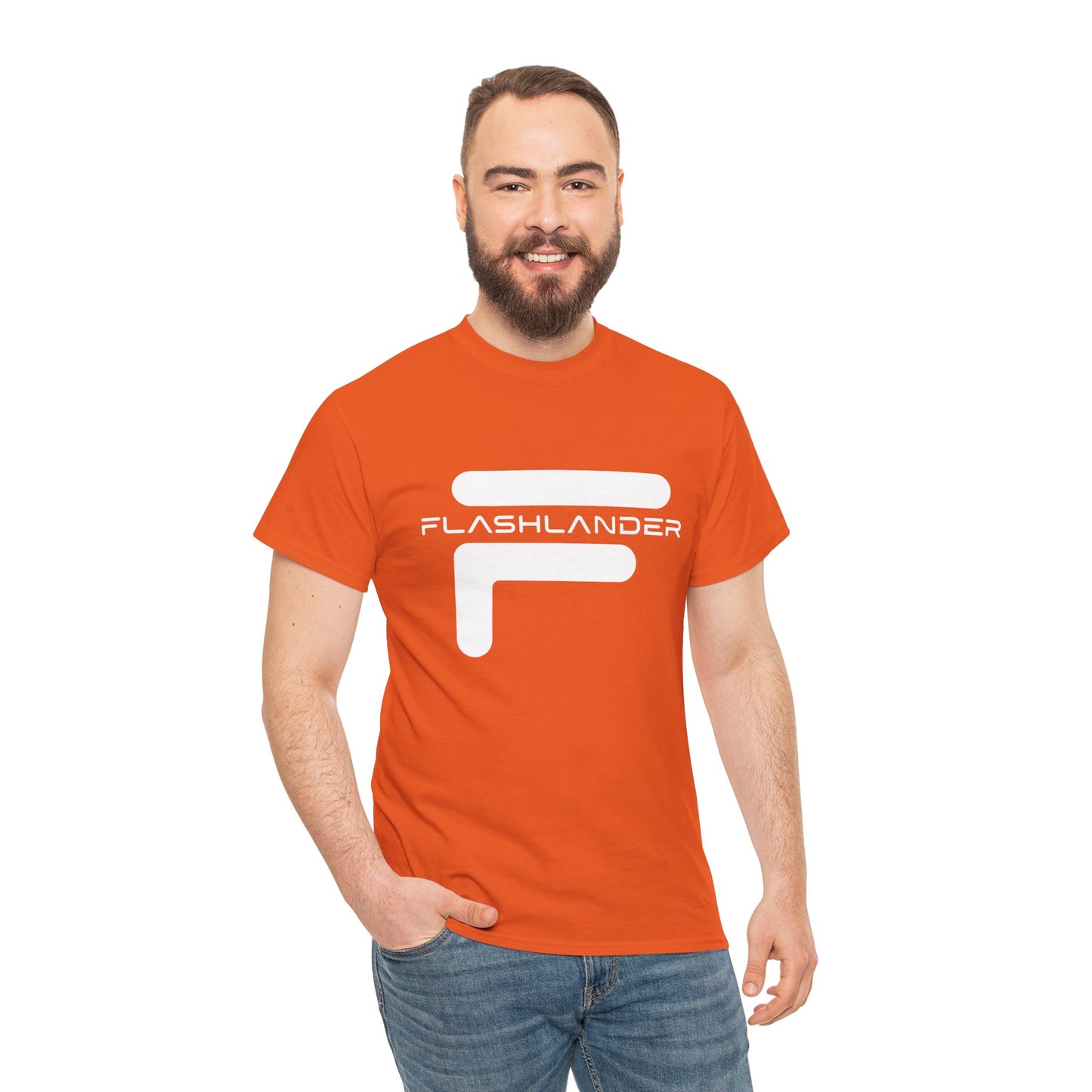 Flashlander with Iconic Crossed Logo Design Gym Shirt