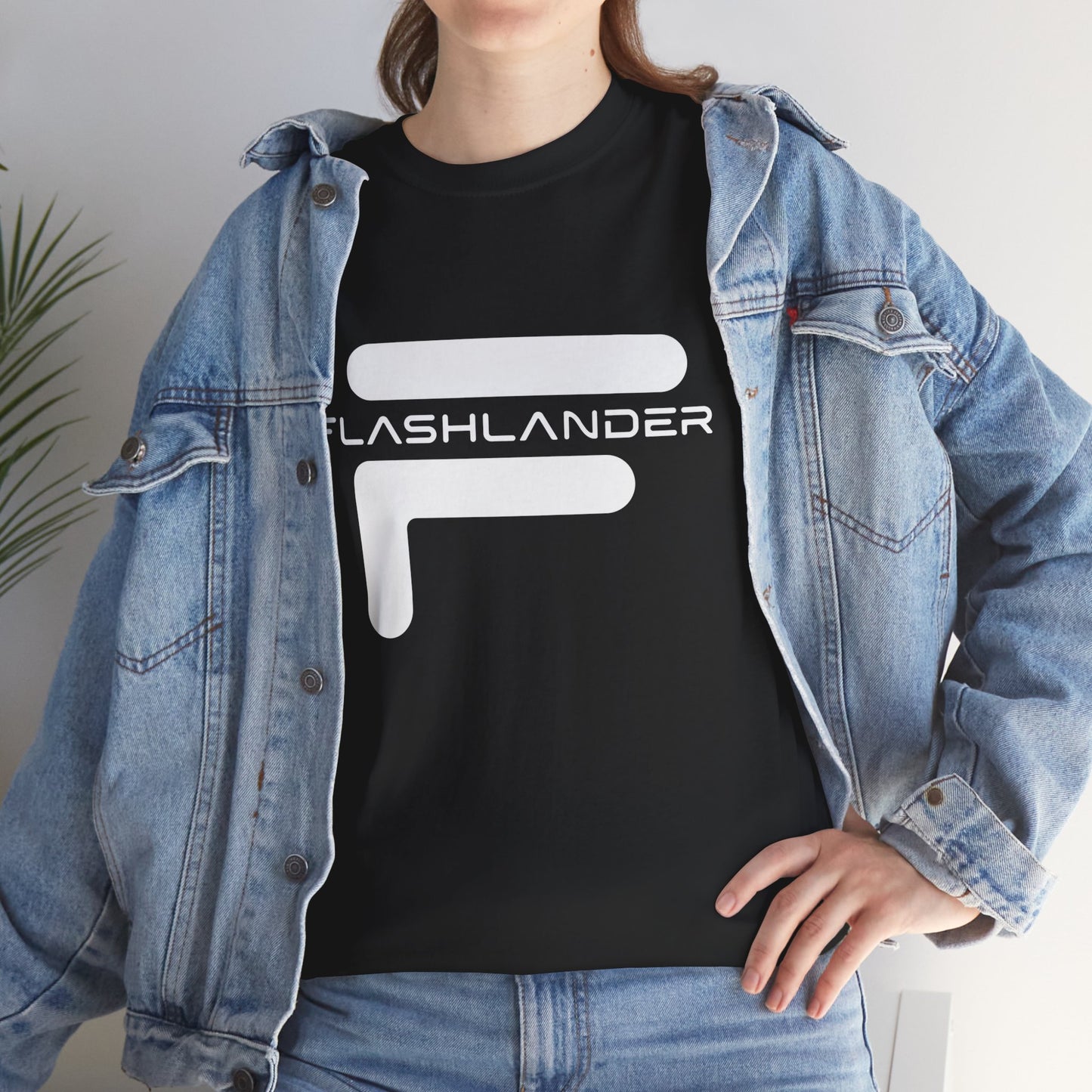 Flashlander with Iconic Crossed Logo Design Gym Shirt