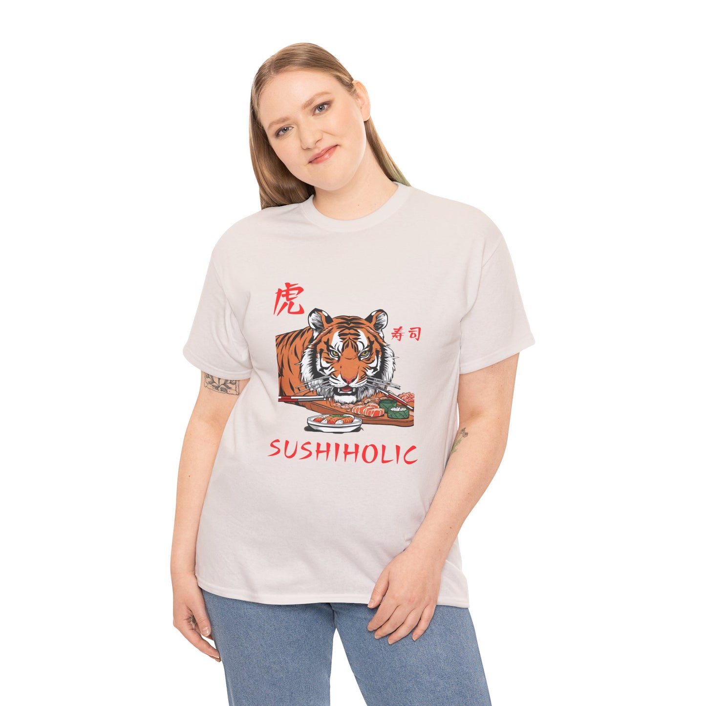 Tiger Sushi Lovers Sushiholic Graphic Tee Flashlander