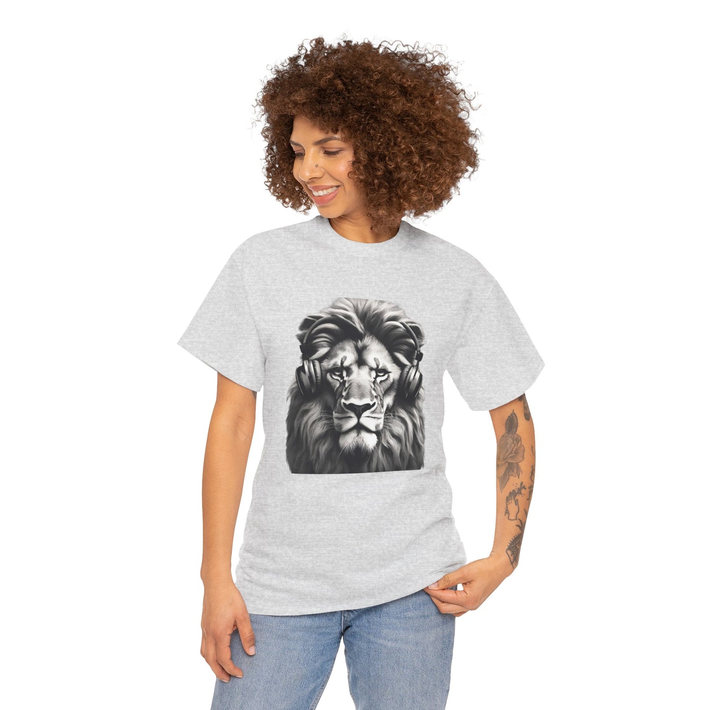 Lion Training with Headphones - Flashlander Gym Shirt