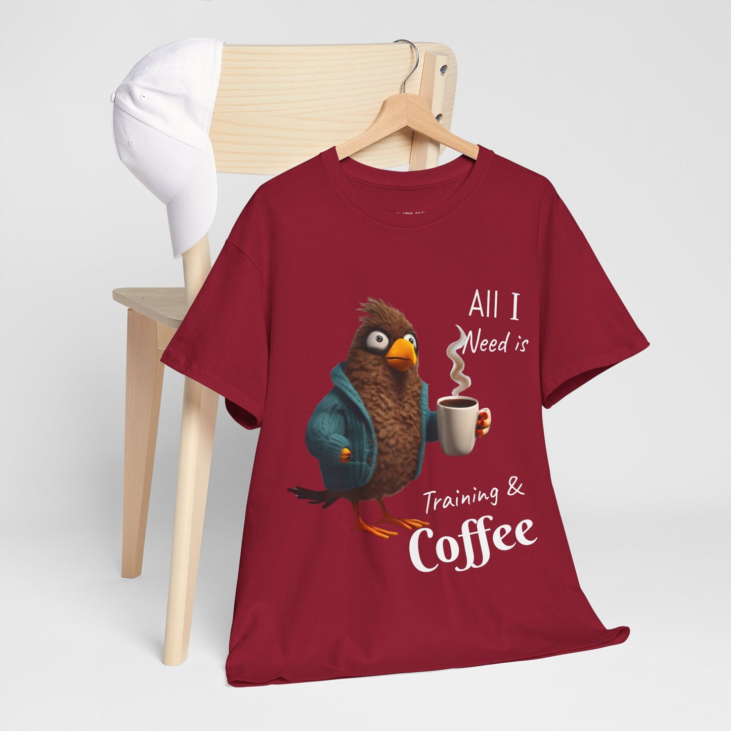 Camiseta con el mensaje "Todo lo que necesito es entrenamiento y café" - Camiseta de gimnasio Flashlander