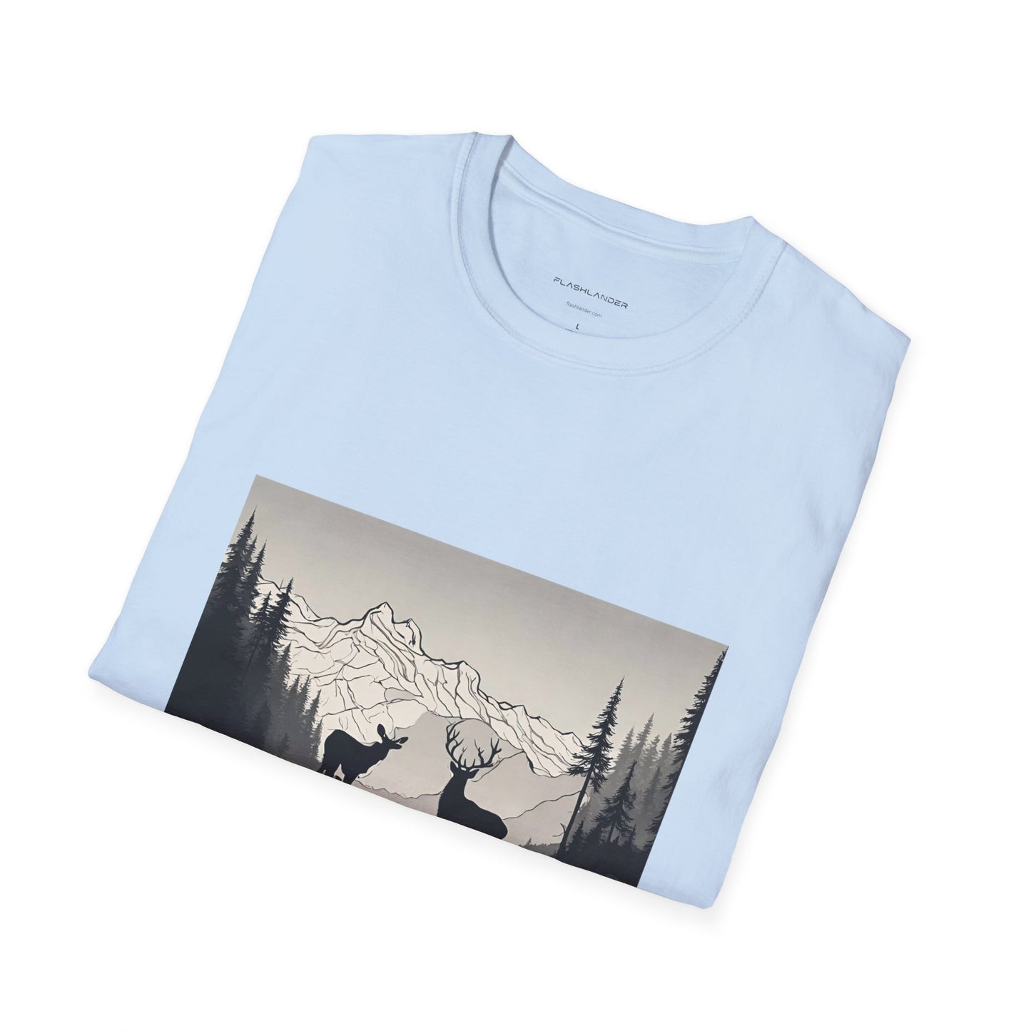 Wilderness Serenity Majestic Mountain Scenery Flashlander Gym Shirt