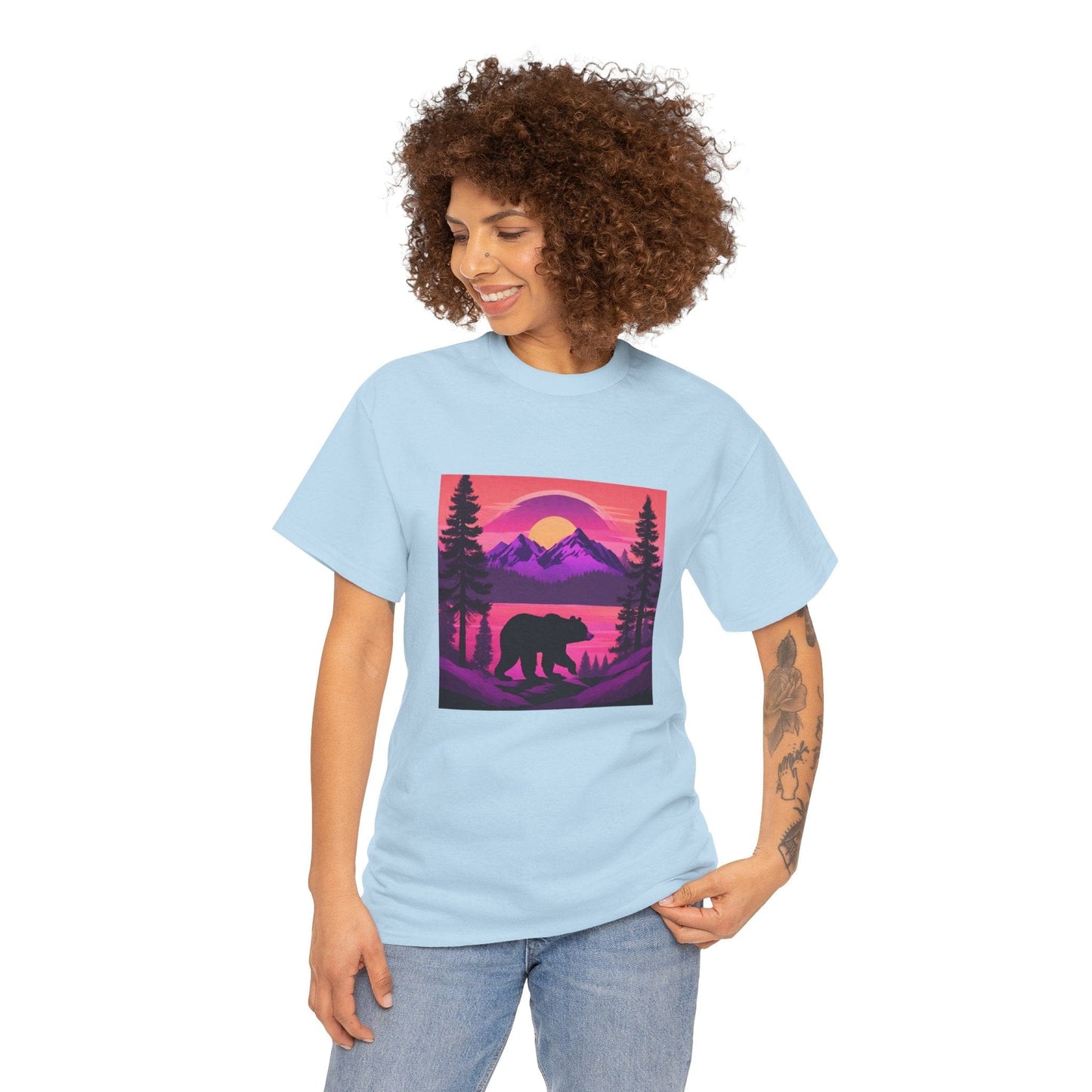 T-shirt graphique Bear Majestic Sunset Flashlander