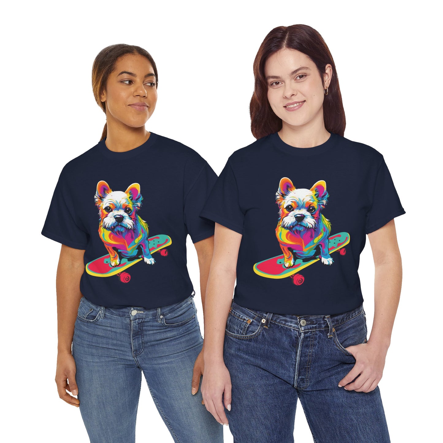 Pop Art Skateboarding Dog Flashlander Gym Shirt