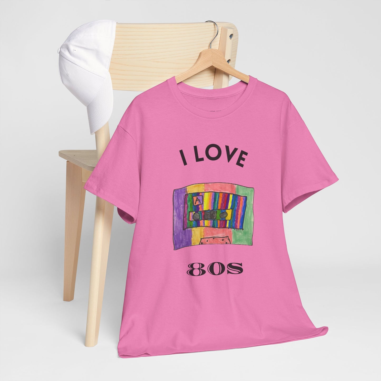 Retro Vibes Art Pop Cassette Tape I Love 80's - Flashlander Gym Shirt