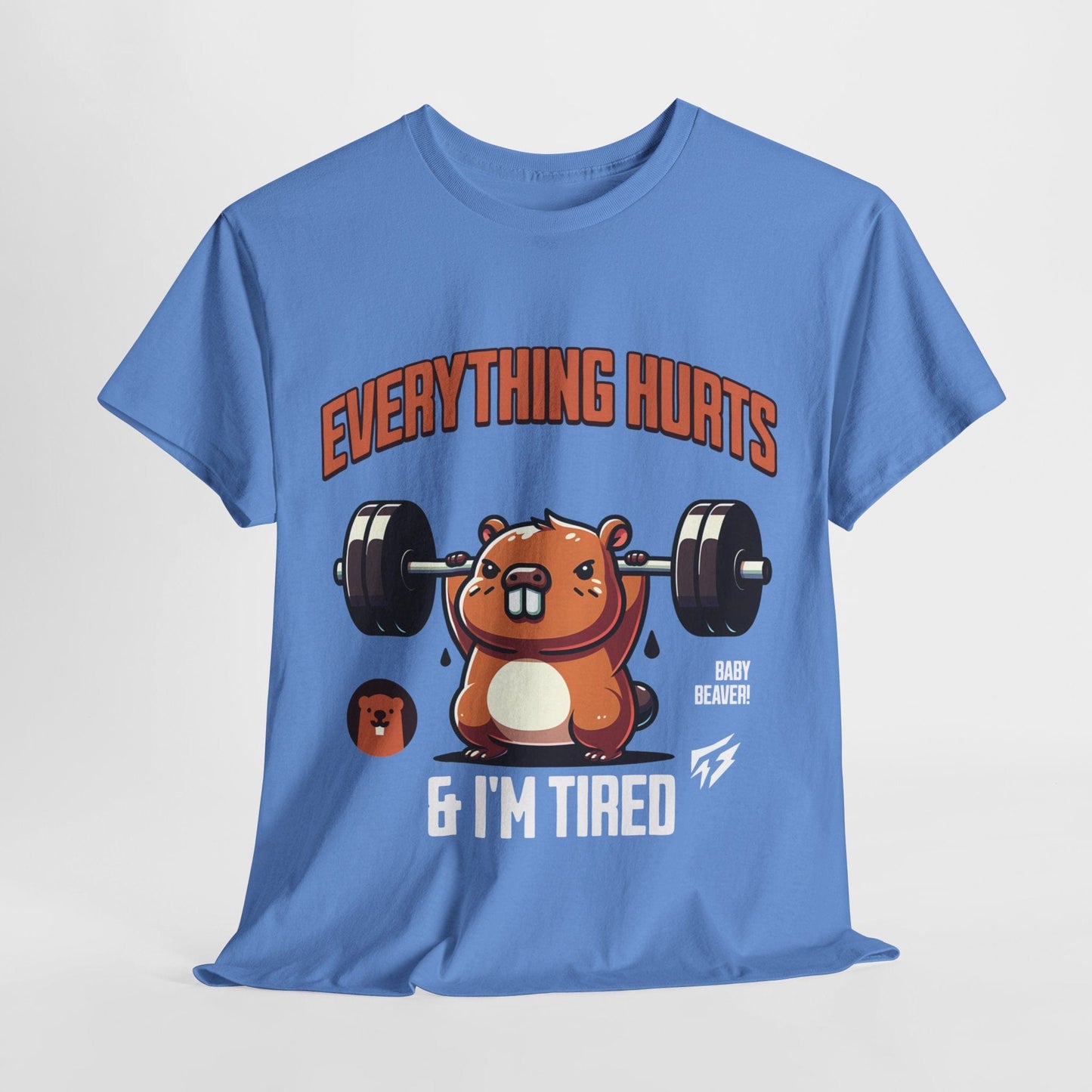 T-shirt de sport Beaver Everything Hurts &amp; I'm Tired T-shirt de sport Flashlander en coton unisexe noir anthracite T-shirt graphique de performance