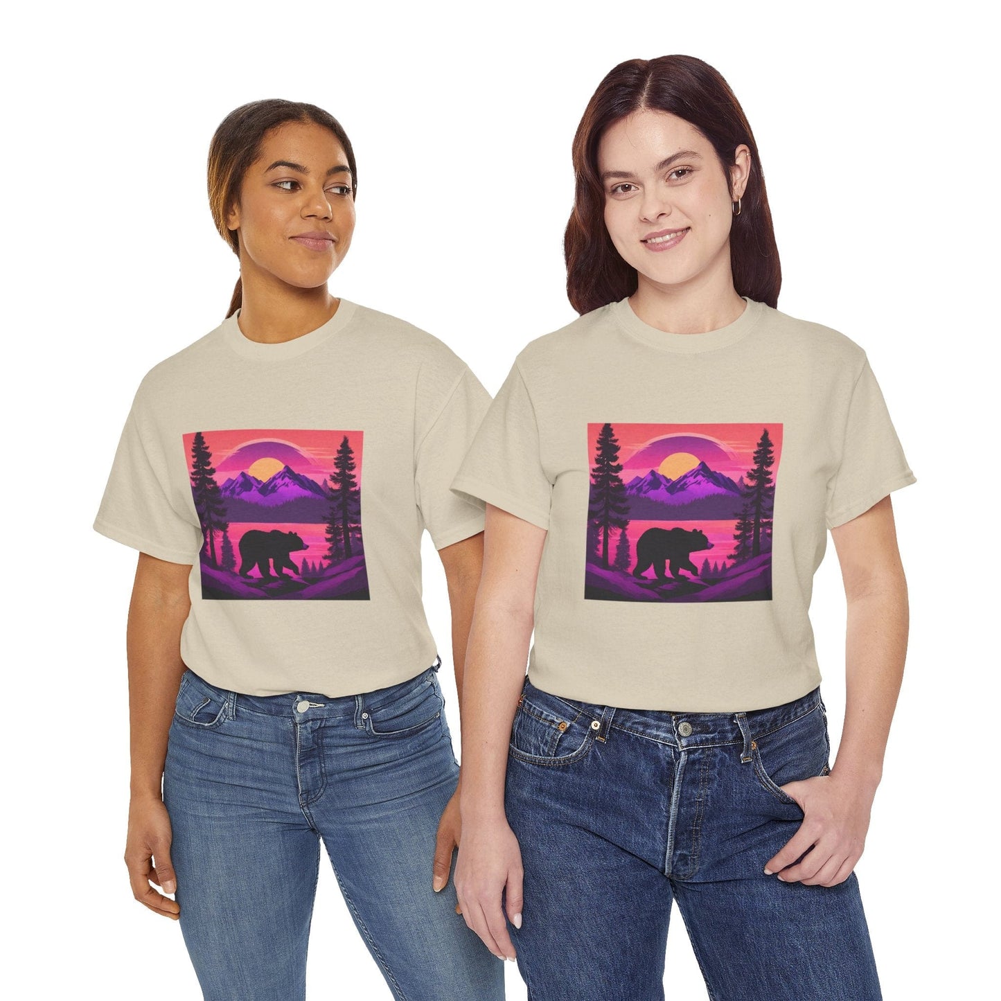 T-shirt graphique Bear Majestic Sunset Flashlander