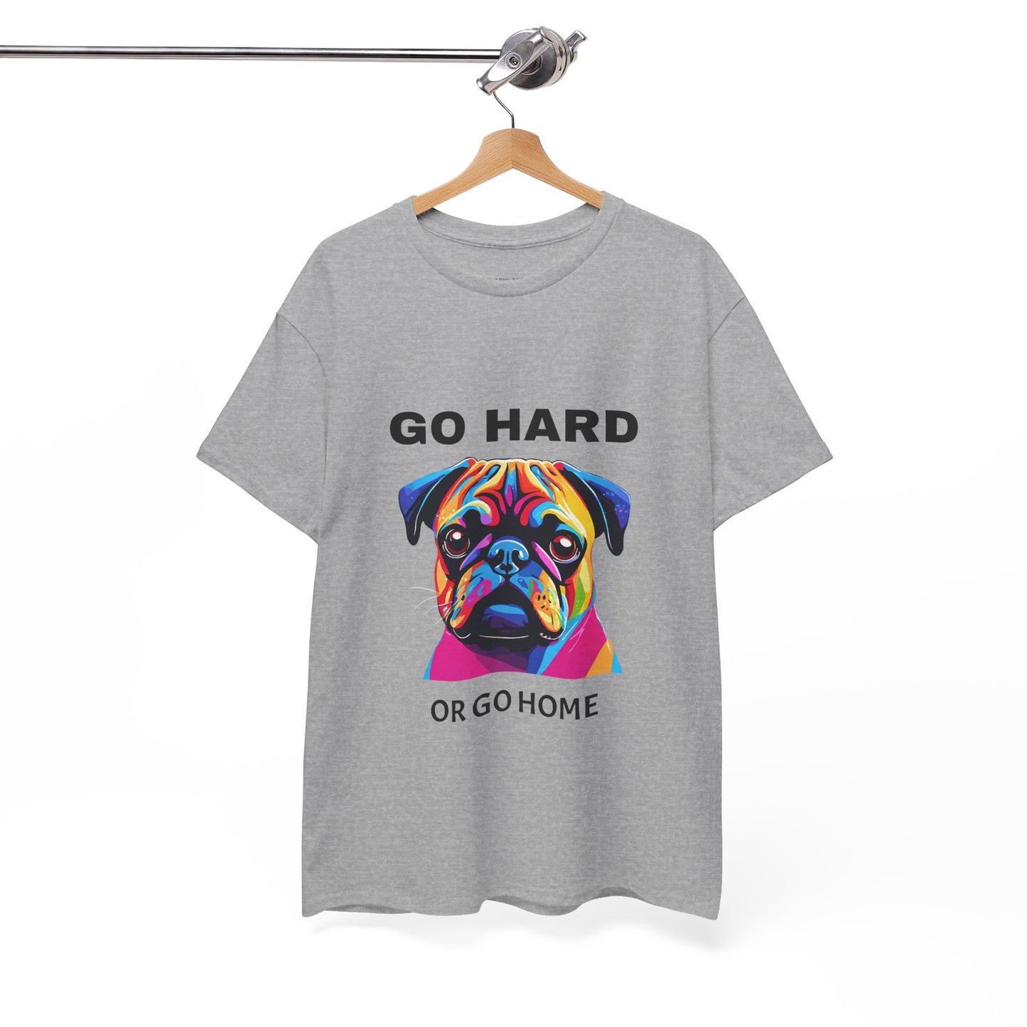 Pug Dog Pop Art  - Go Hard Or Go Home Flashlander Gym Shirt