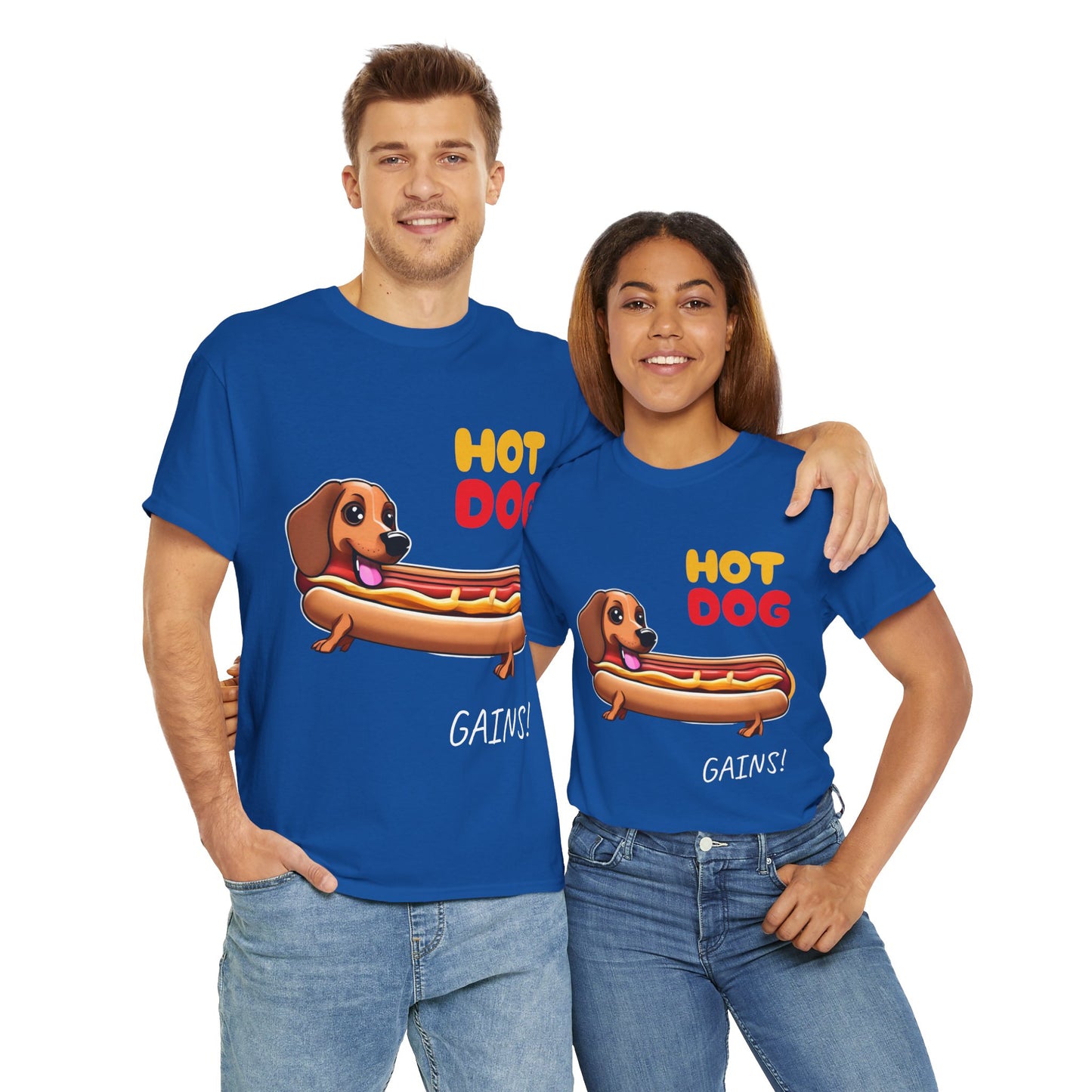 Hot Dog Gains Dachshund Dog - Flashlander Gym Shirt