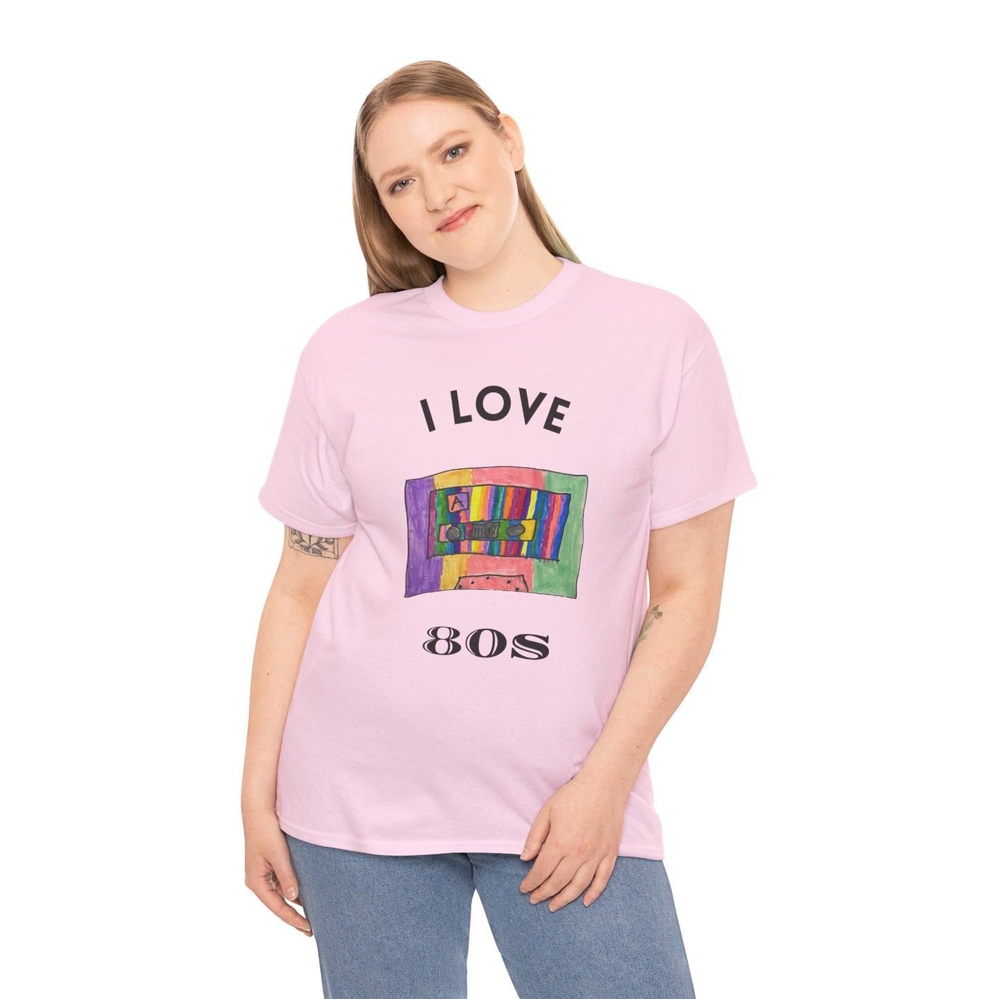 Retro Vibes Art Pop Cassette Tape I Love 80's - Flashlander Gym Shirt