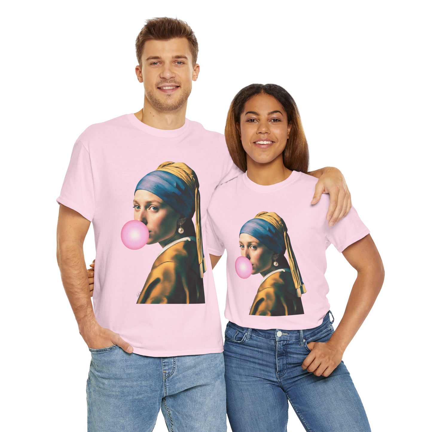 Bubble Gum Girl with a Pearl Earring Johannes Vermeer - Flashlander Gym Shirt