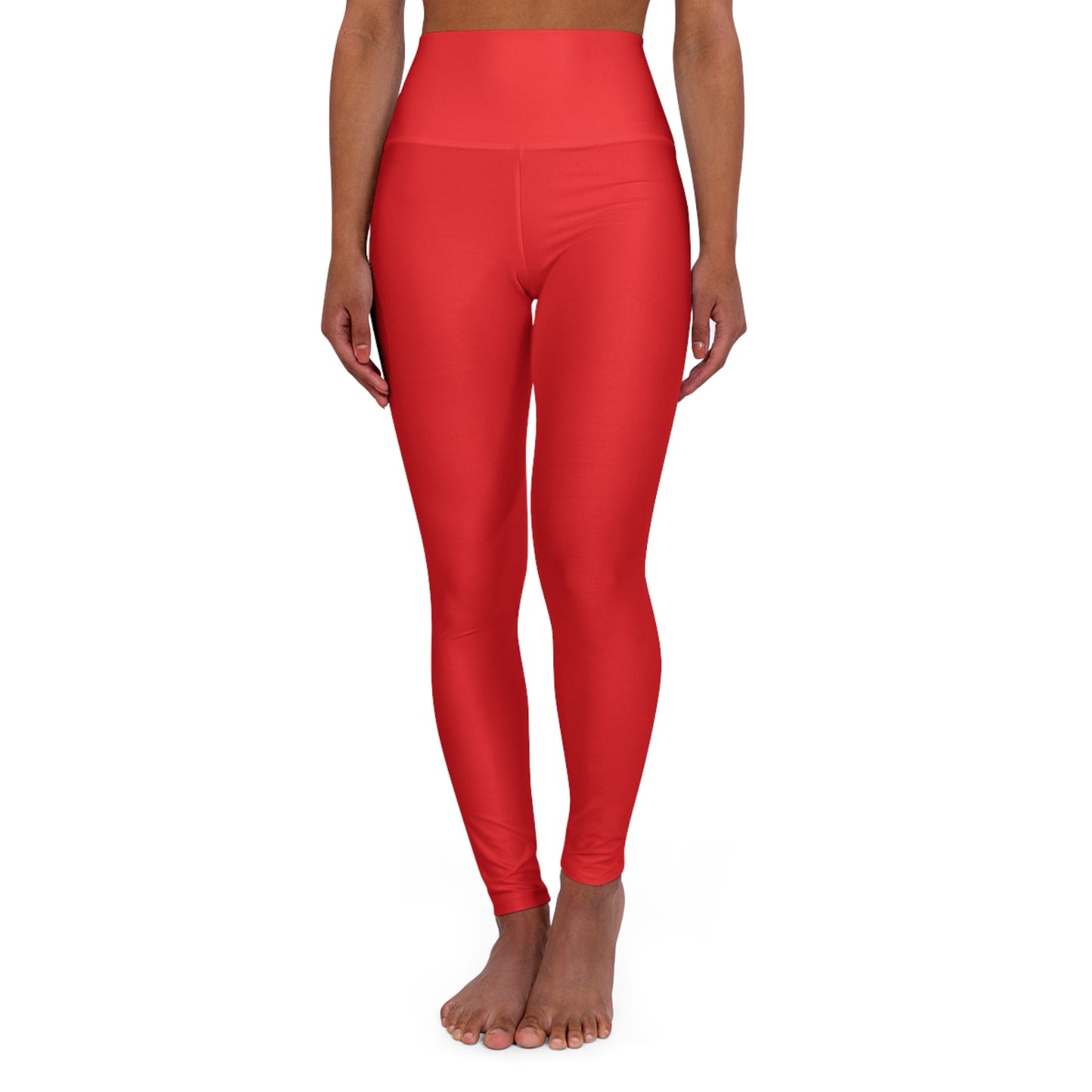 Flashlander Sportswear Zen High Waisted Yoga Leggings Red (AOP) B