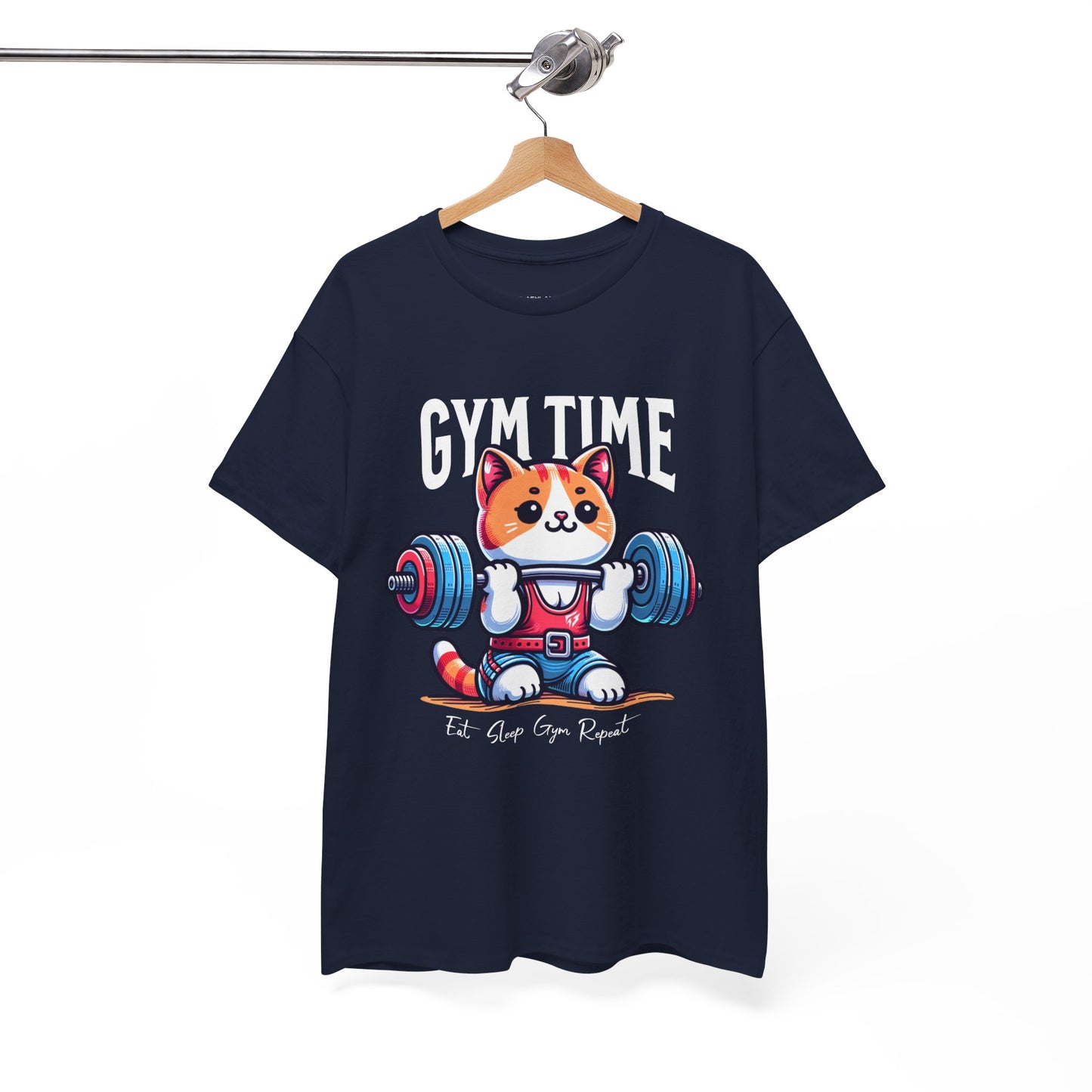 Cute Cat Gym Time Shirt Flashlander Graphic Tee