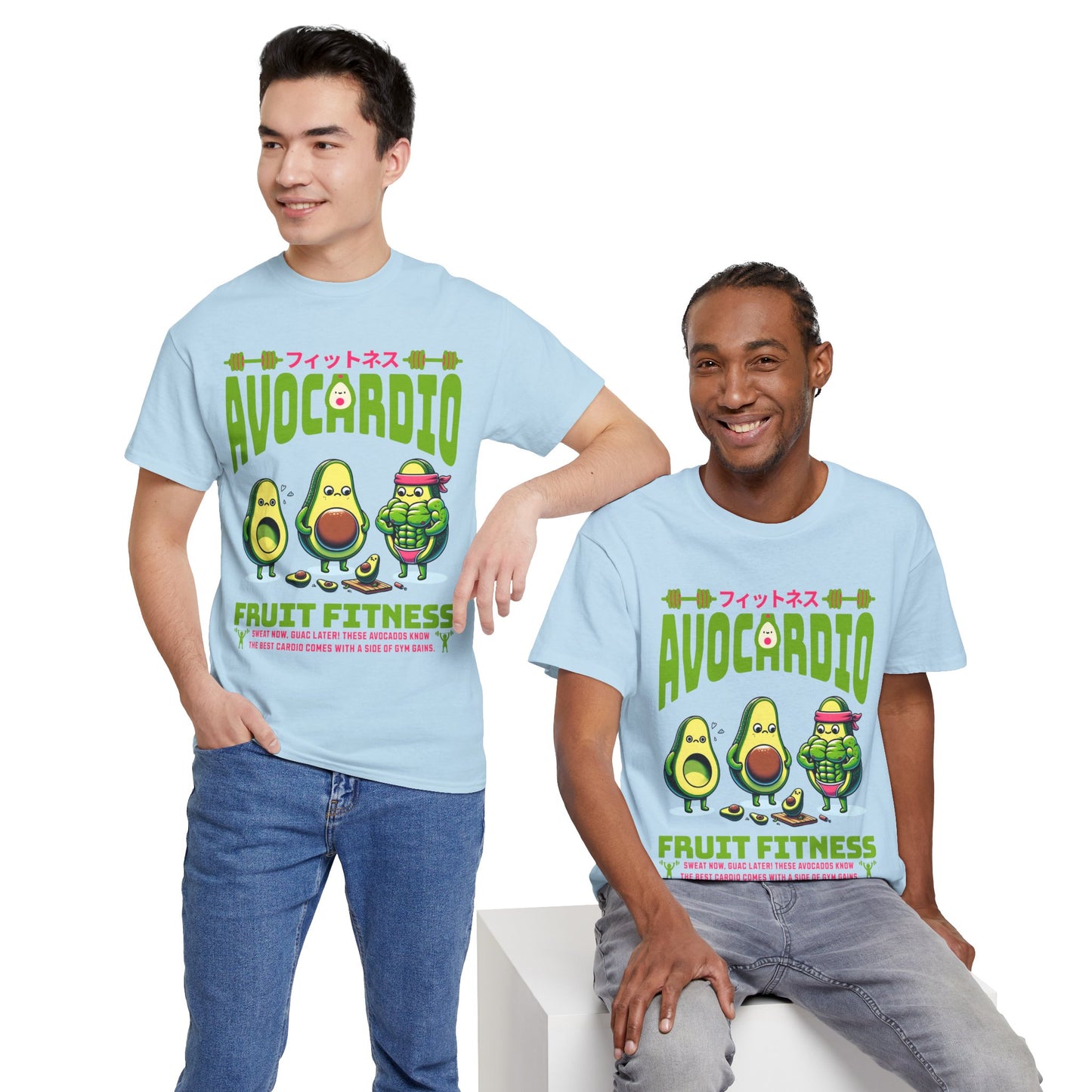 Avocardio Active Gym Shirt Avocado Fitness Graphic Tee