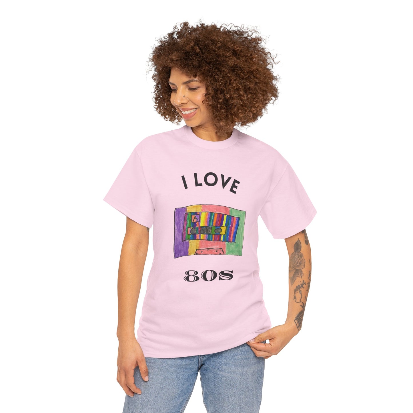 Retro Vibes Art Pop Cassette Tape I Love 80's - Flashlander Gym Shirt