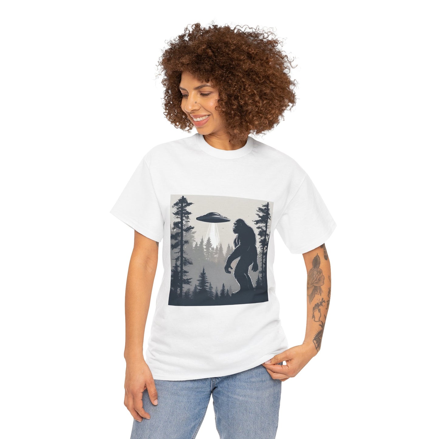 Sasquatch rencontre Bigfoot et OVNI - T-shirt de sport Flashlander