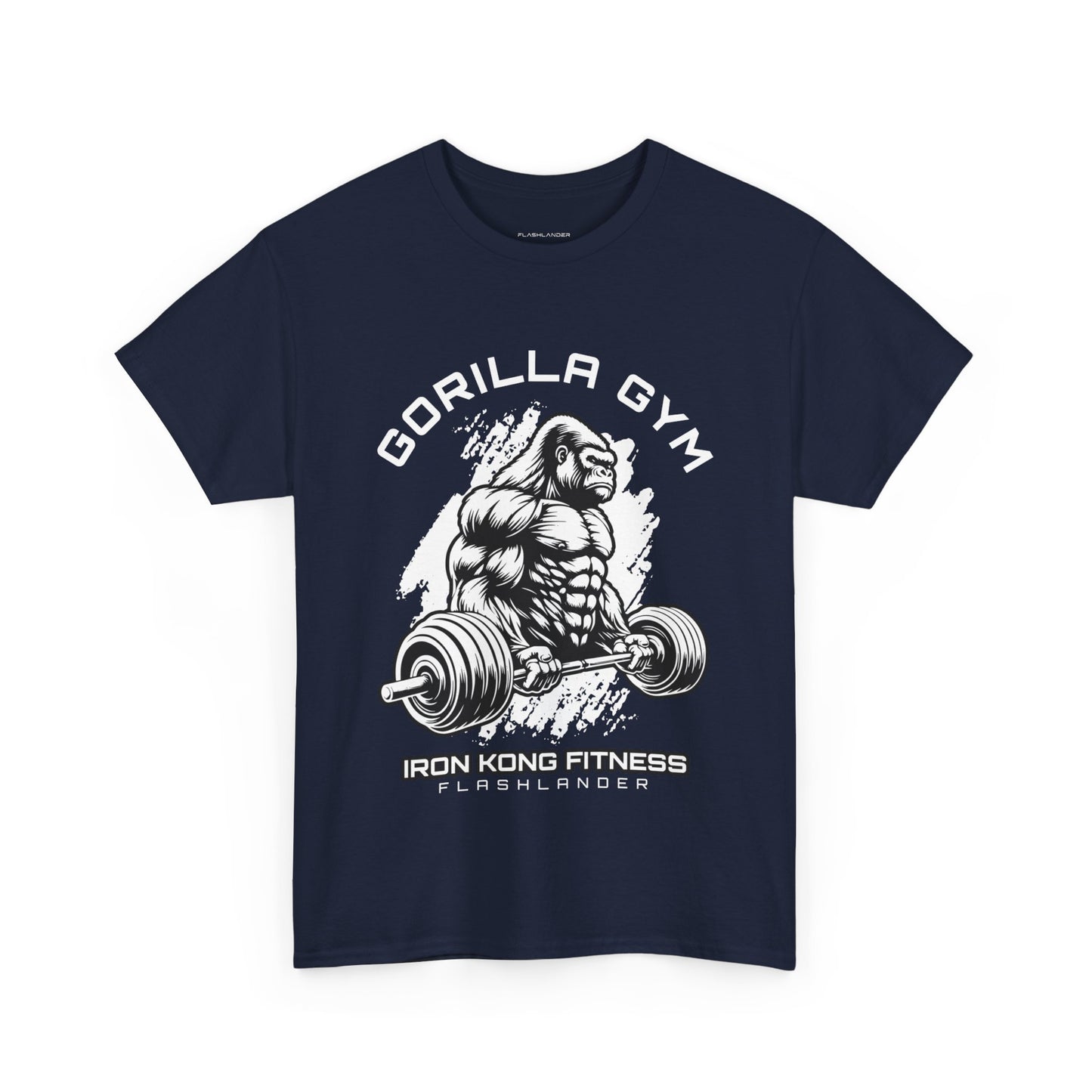 T-shirt de sport Gorilla Flashlander en coton unisexe, noir anthracite, graphique de performance