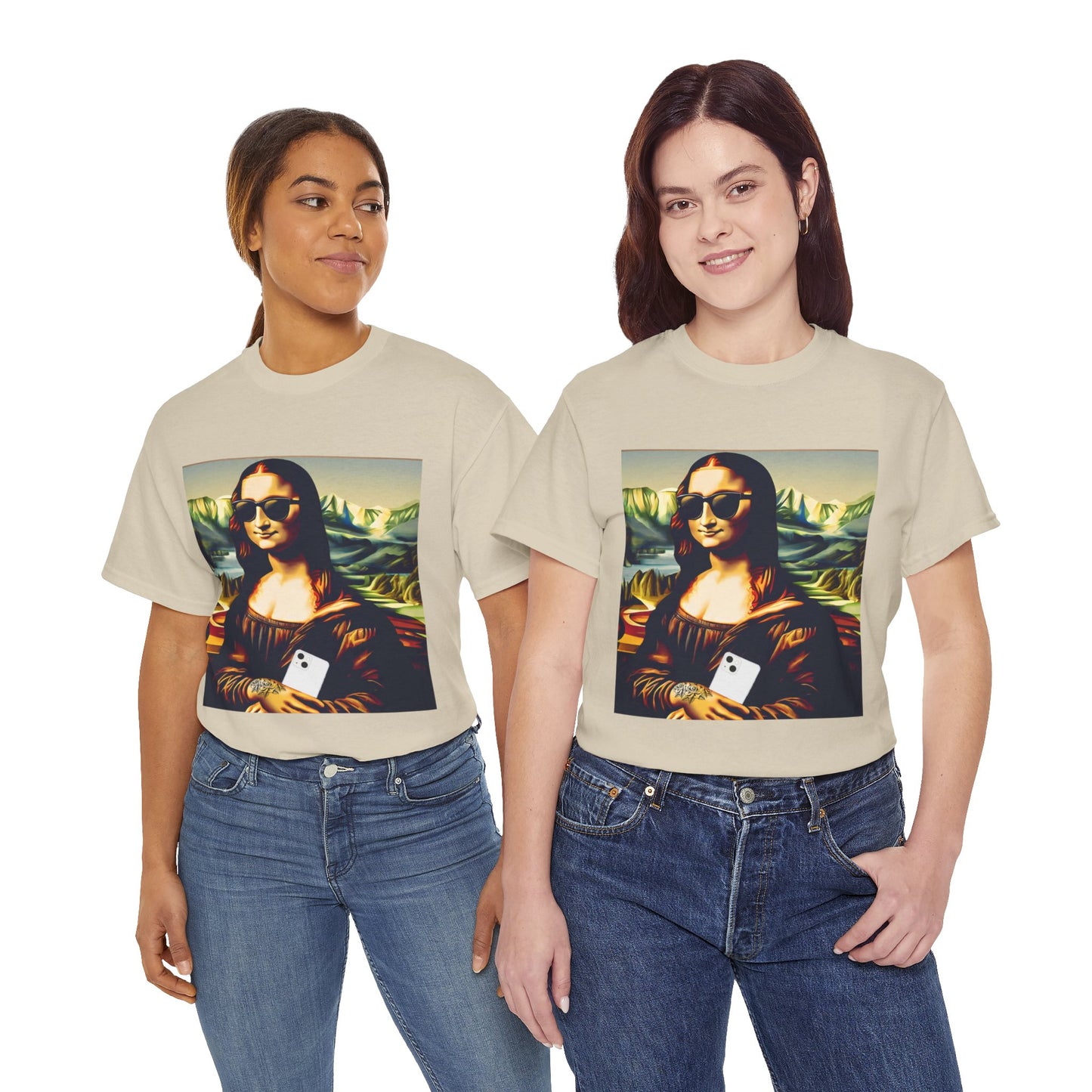 Camiseta deportiva de Flashlander: Mona Lisa moderna y divertida 