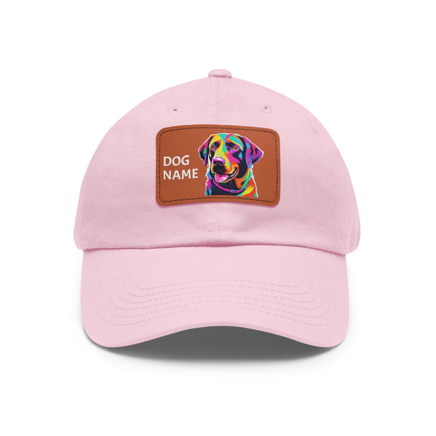 Retriever Cap Sportswear Cap Dog Labrador Retriever Pop Art Cap Dad Hat with Leather Patch (Rectangle) Custom Hat Flashlander