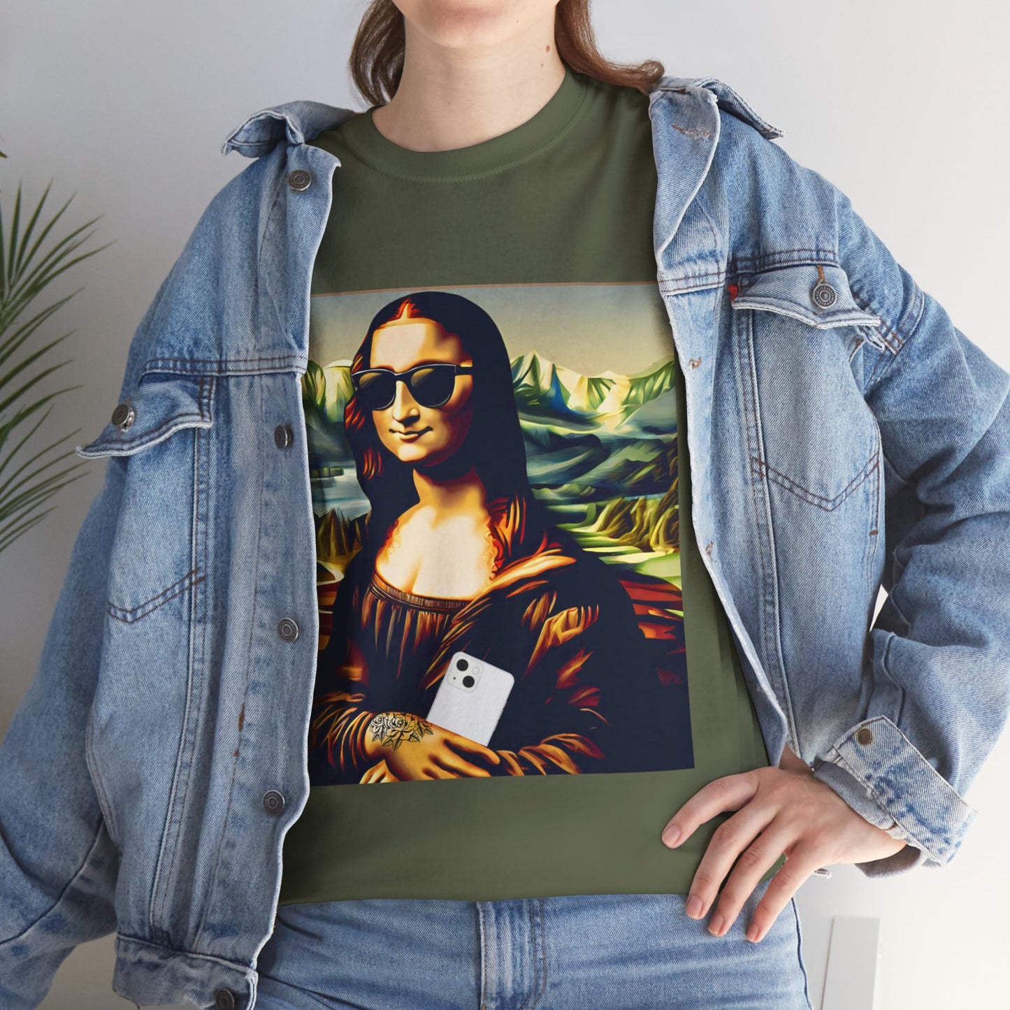 Funny modern Mona Lisa - Flashlander Gym Shirt