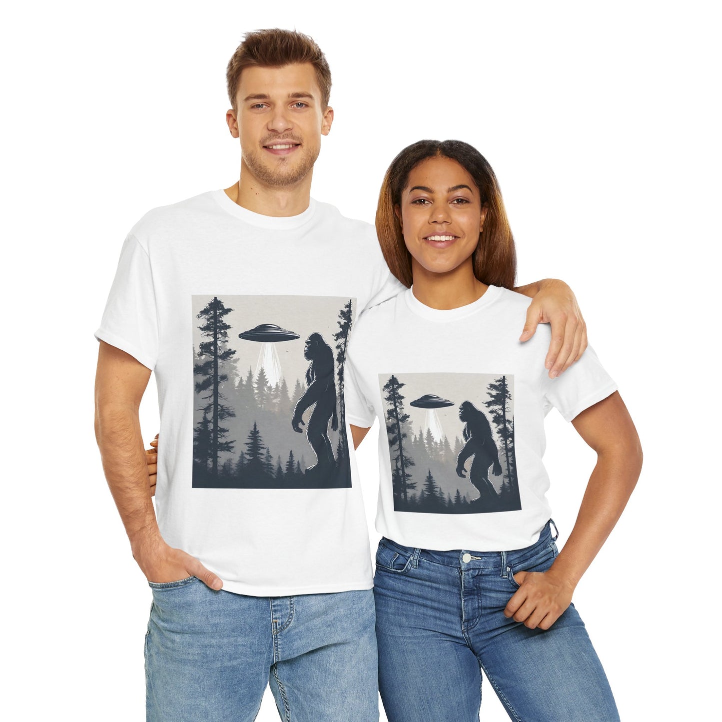 Sasquatch rencontre Bigfoot et OVNI - T-shirt de sport Flashlander