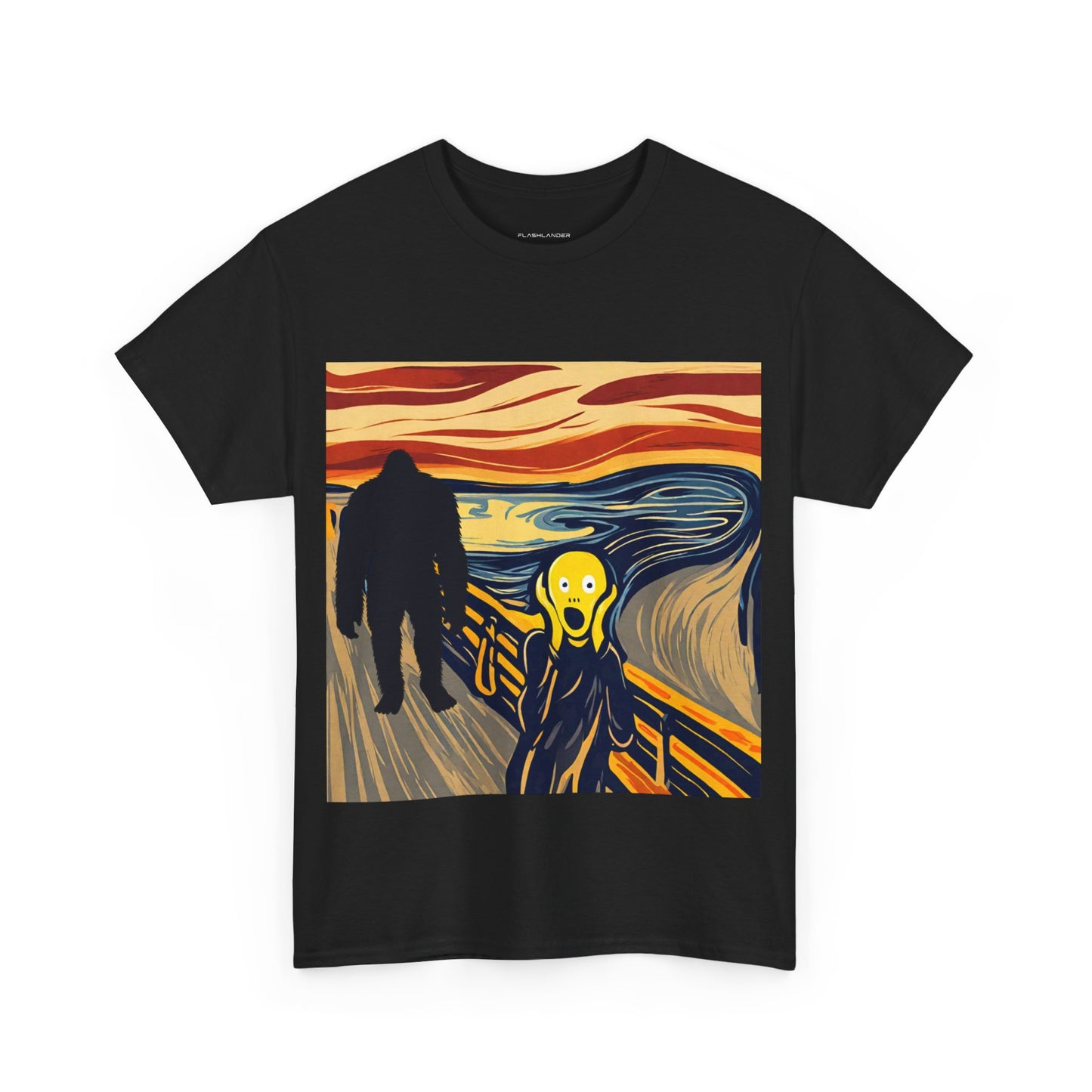 The Scream Meets Bigfoot A Startling Encounter - Flashlander Gym Shirt