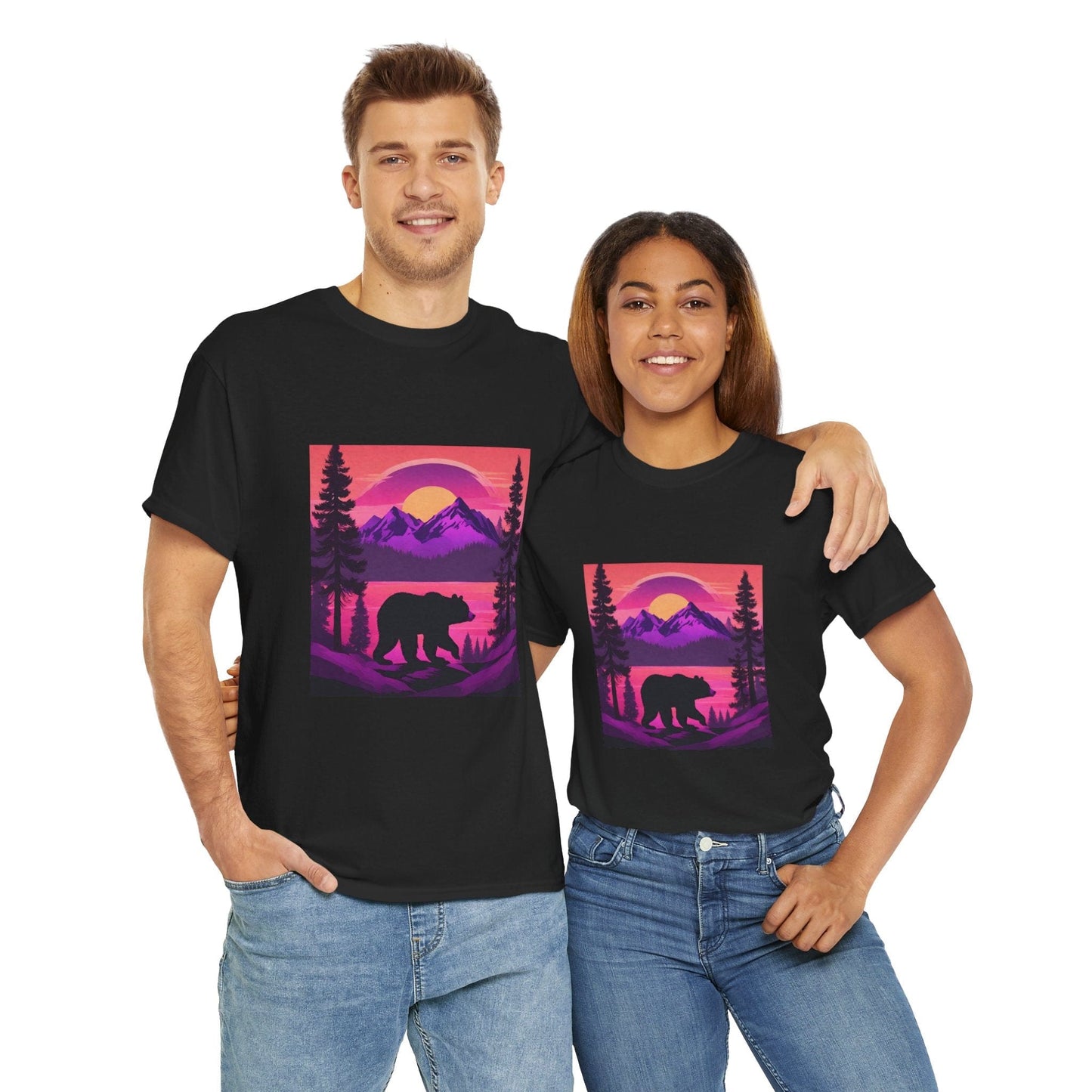 T-shirt graphique Bear Majestic Sunset Flashlander