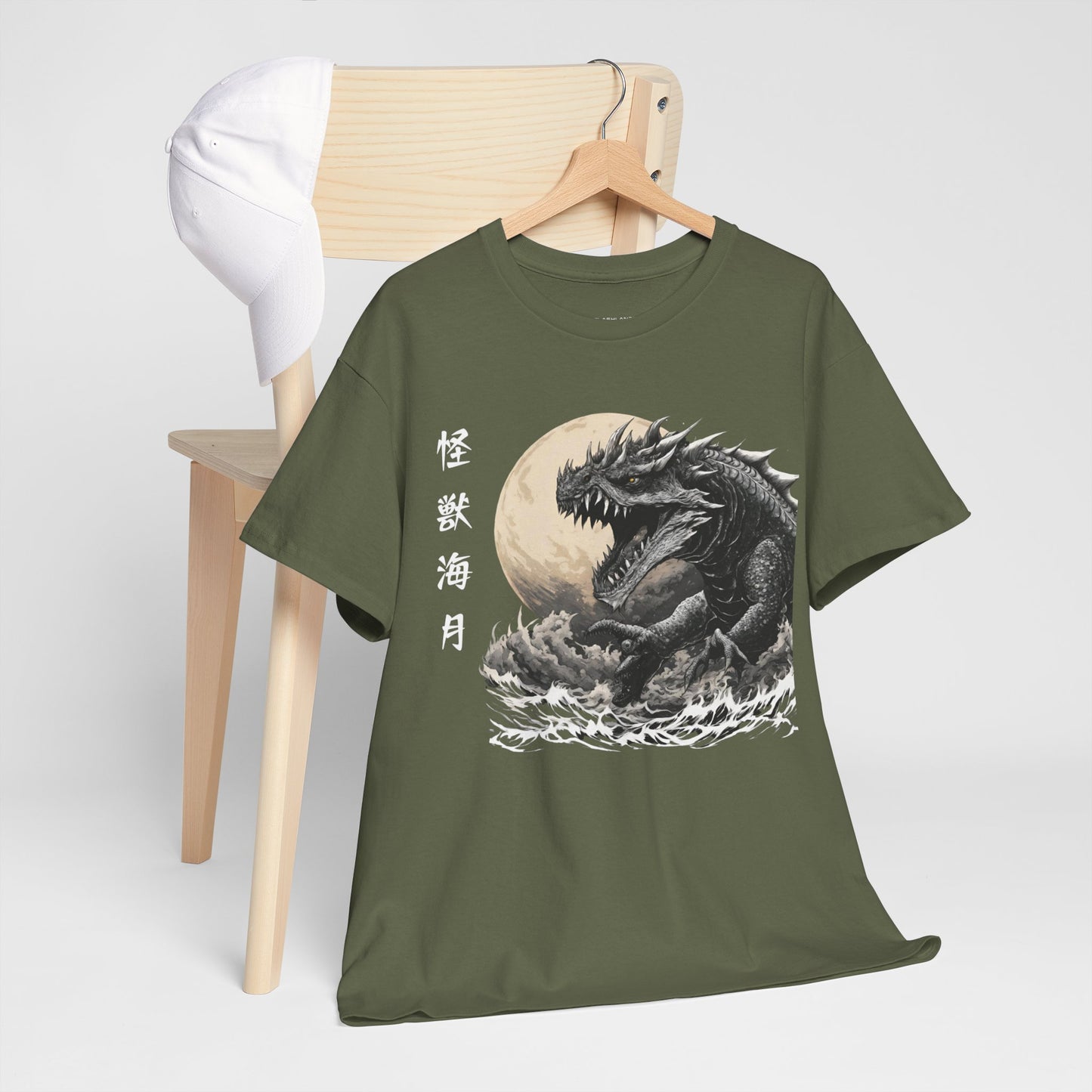 T-shirt de sport Flashlander, le monstre marin Kraken émerge, menace au clair de lune