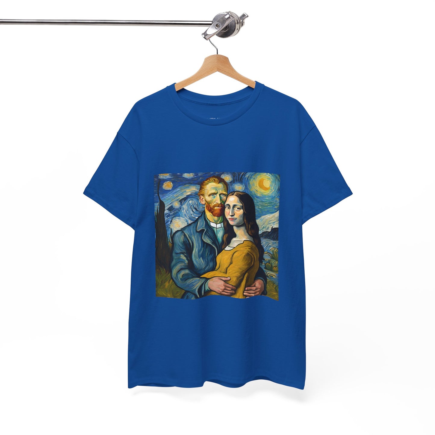 Funny Mona Lisa with Vincent Van Gogh Starry Night - Flashlander Gym Shirt