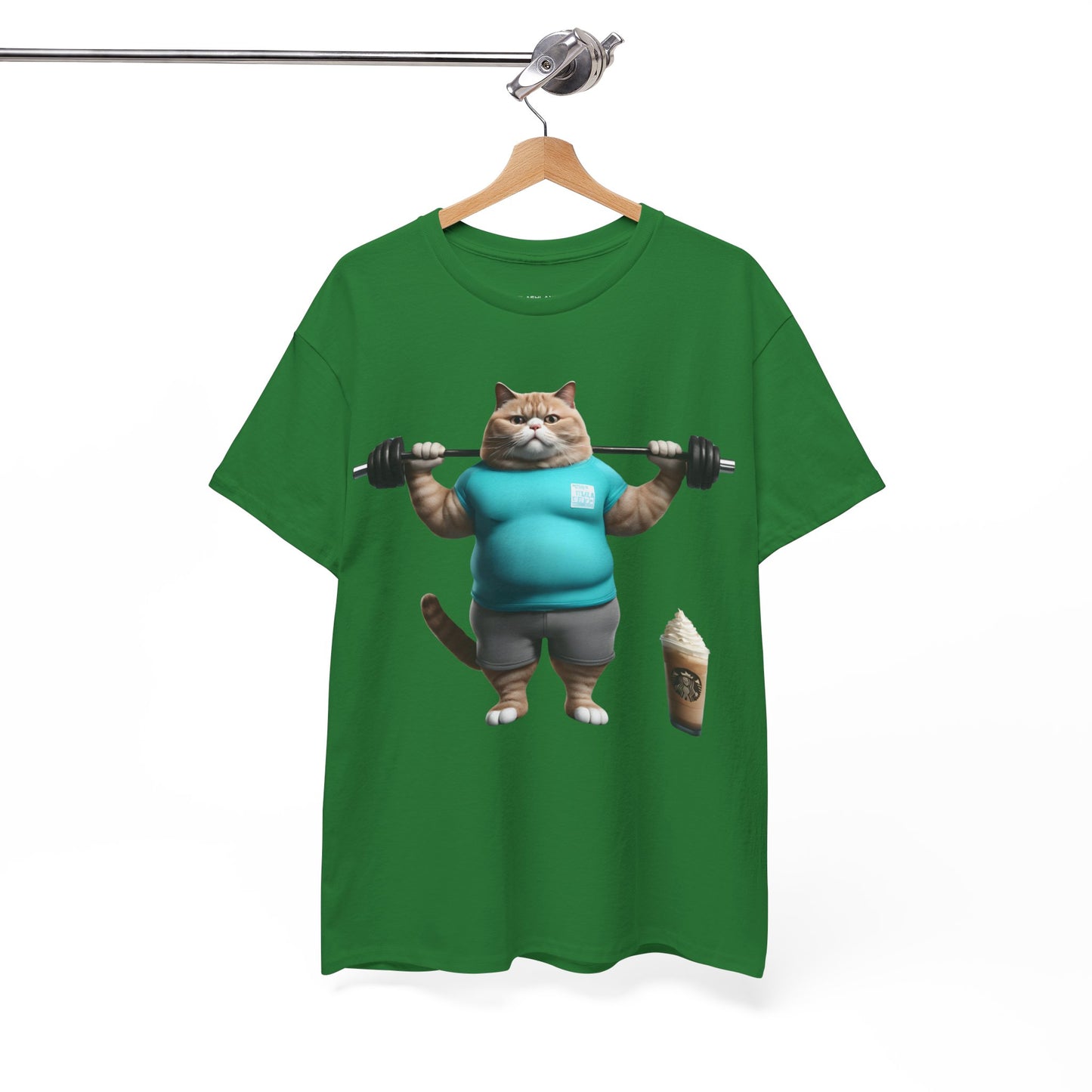 Funny Fat Cat Lifting - Flashlander Gym Shirt