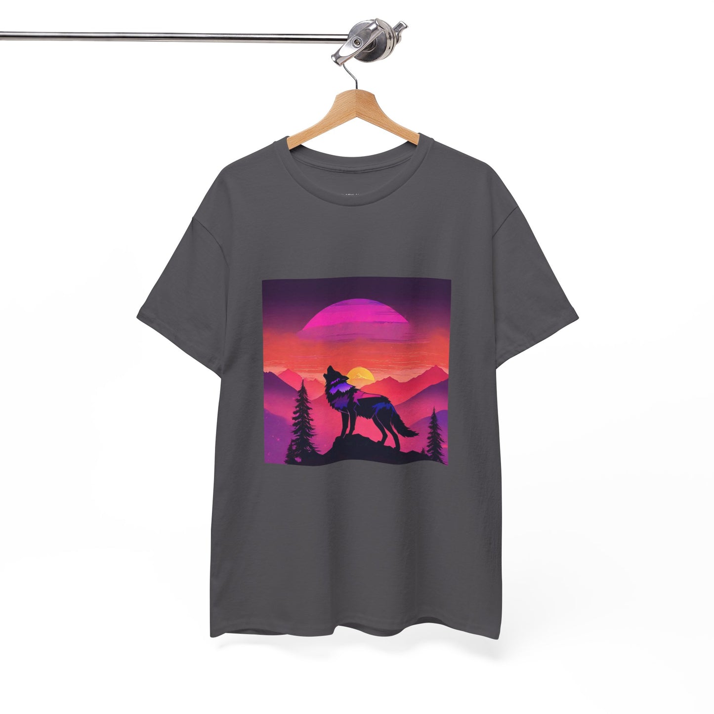 Wolf Majestic Sunset Gaphic Tee Flashlander