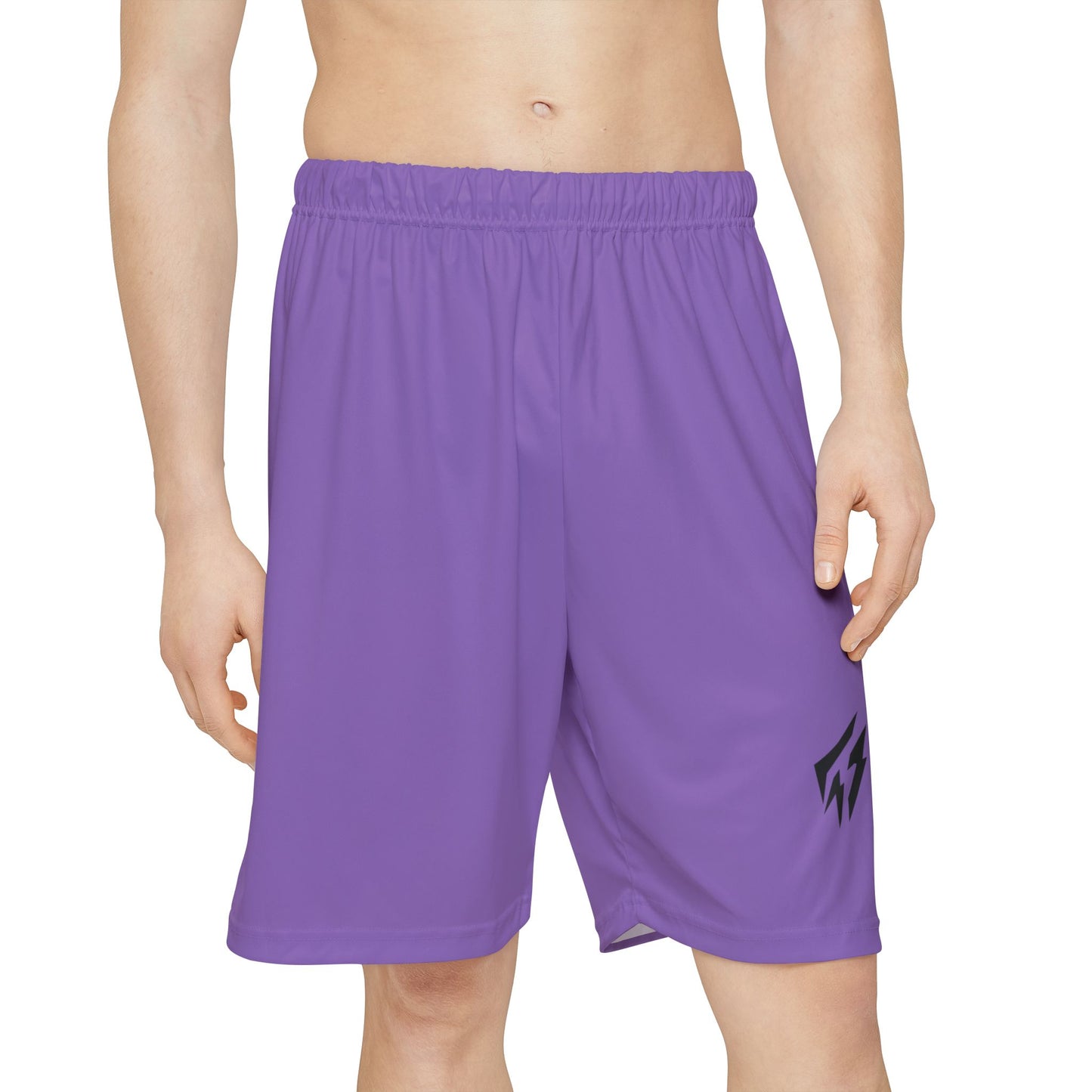 Flashlander ALG Performance Men’s Sports Shorts (AOP) Light Purple B