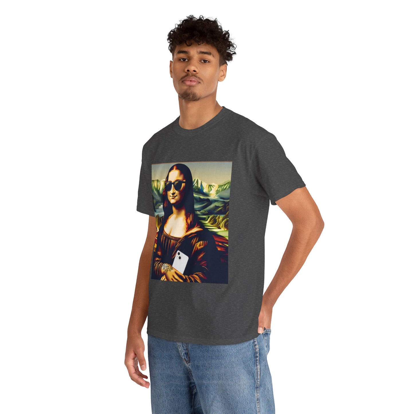 Funny modern Mona Lisa - Flashlander Gym Shirt