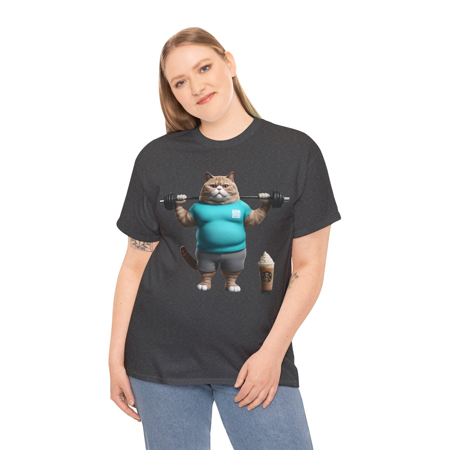 Funny Fat Cat Lifting - Flashlander Gym Shirt