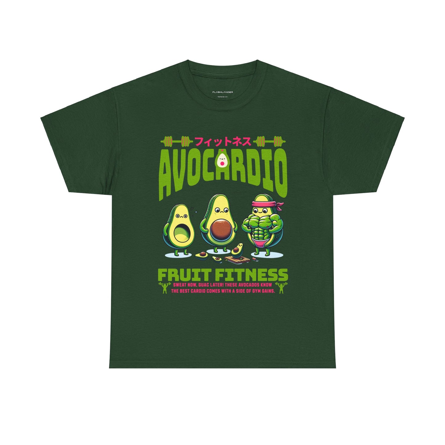 Avocardio Active Gym Shirt Avocado Fitness Graphic Tee