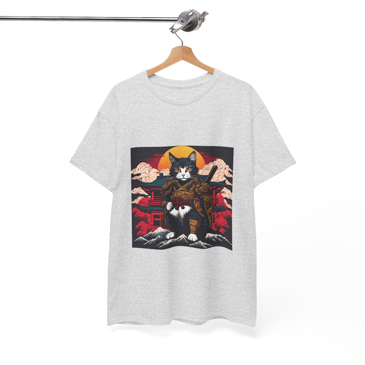 Samurai Cat Cartoon Anime - Flashlander Gym Shirt