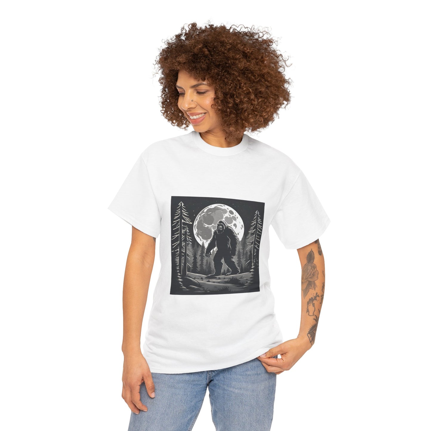 Camisa Bigfoot, camisa Sasquatch, camisa divertida Bigfoot, camisa de senderismo, camisa Yeti, camisa frescaUnisex camiseta de algodón pesado Flashlander