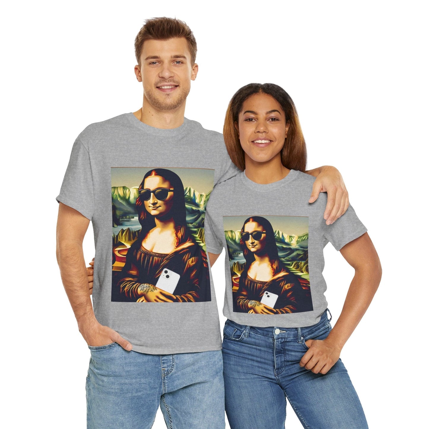 Funny modern Mona Lisa - Flashlander Gym Shirt