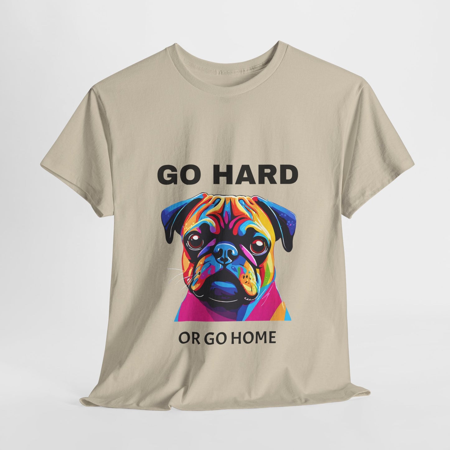 Pug Dog Pop Art  - Go Hard Or Go Home Flashlander Gym Shirt