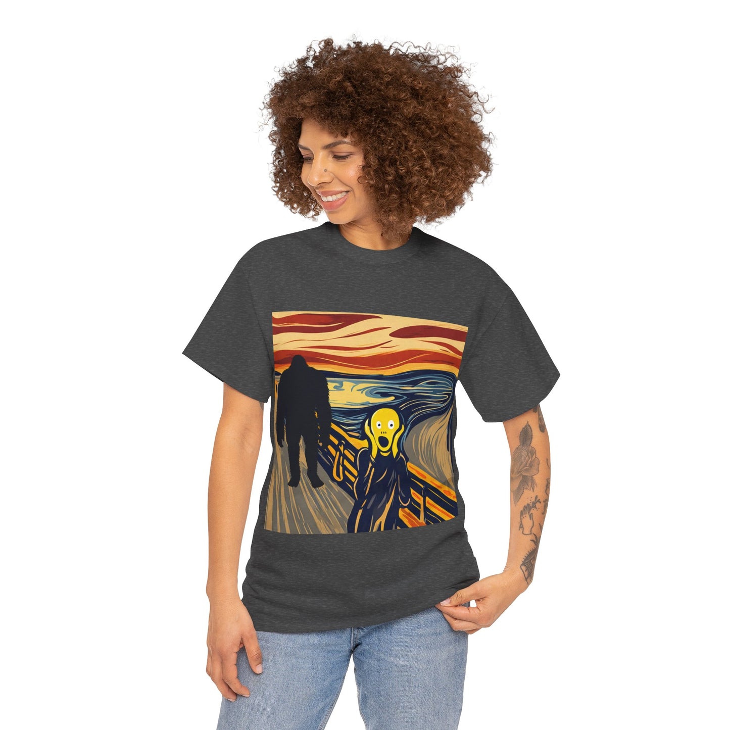 The Scream Meets Bigfoot A Startling Encounter - Flashlander Gym Shirt