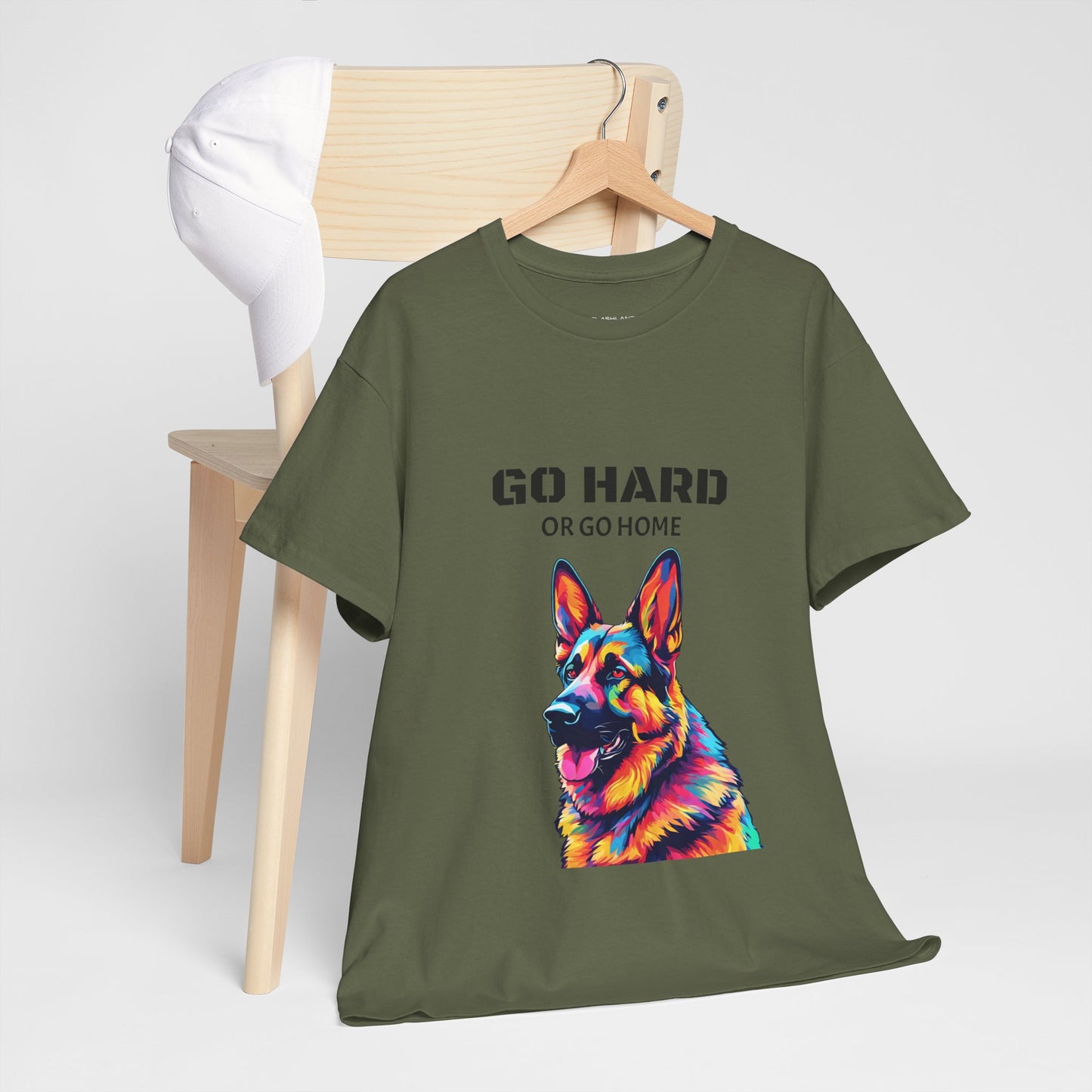 German Shepherd Dog Pop Art - Go Hard or Go Home Flashlander Gym Shirt