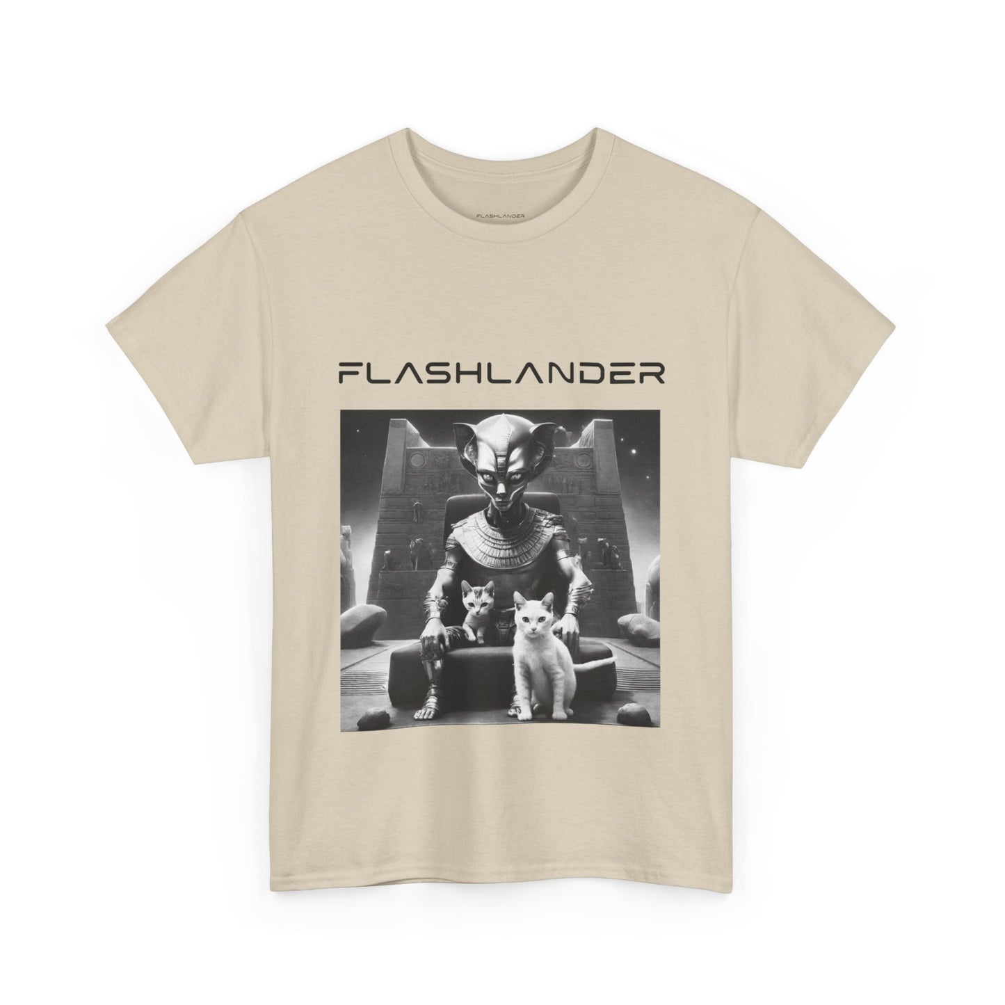 Cat Alien Pharaoh's Pyramids - Flashlander Gym Shirt