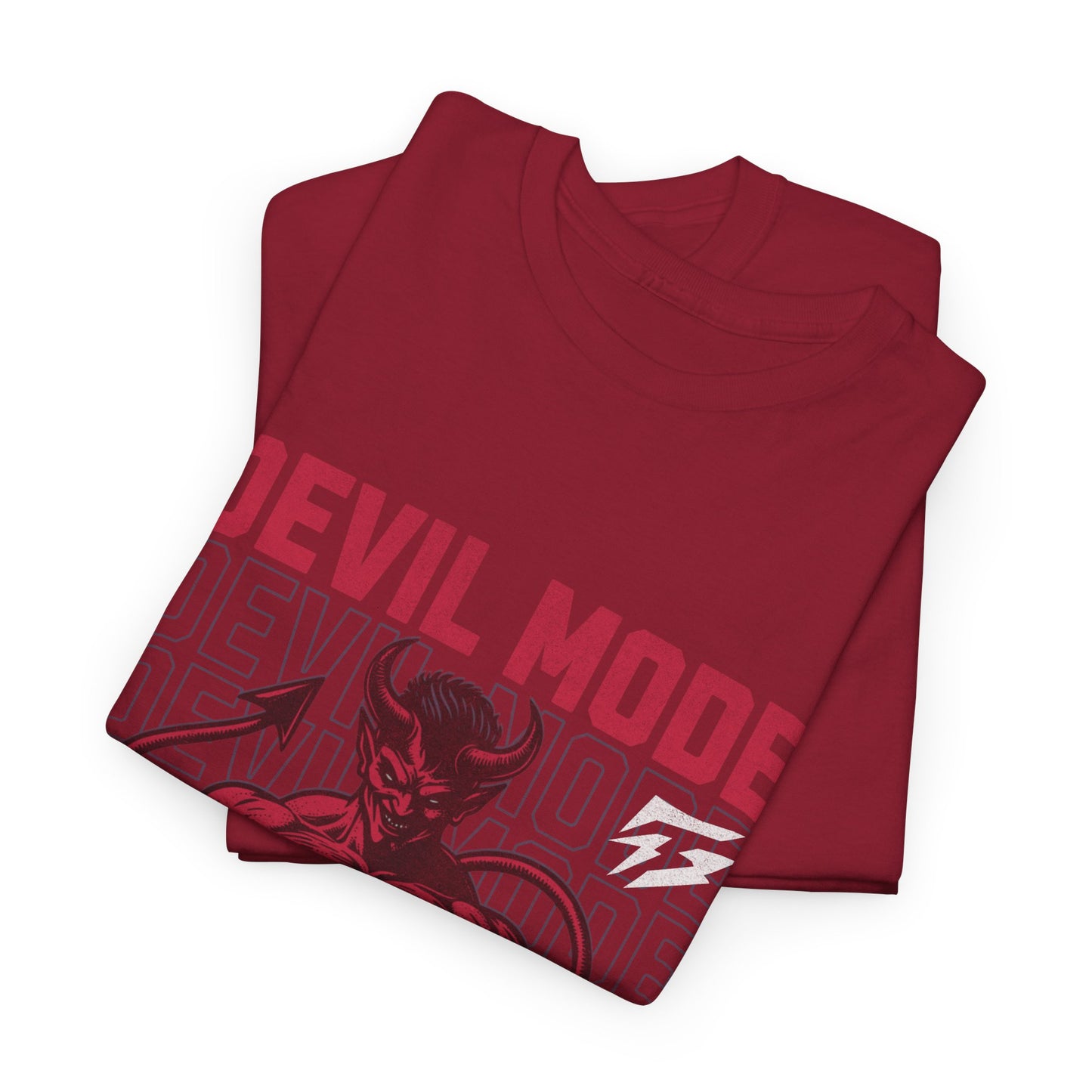 Devil Mode Gym Shirt Flashlander Cotton Unisex Charcoal Black Performance Graphic Tee