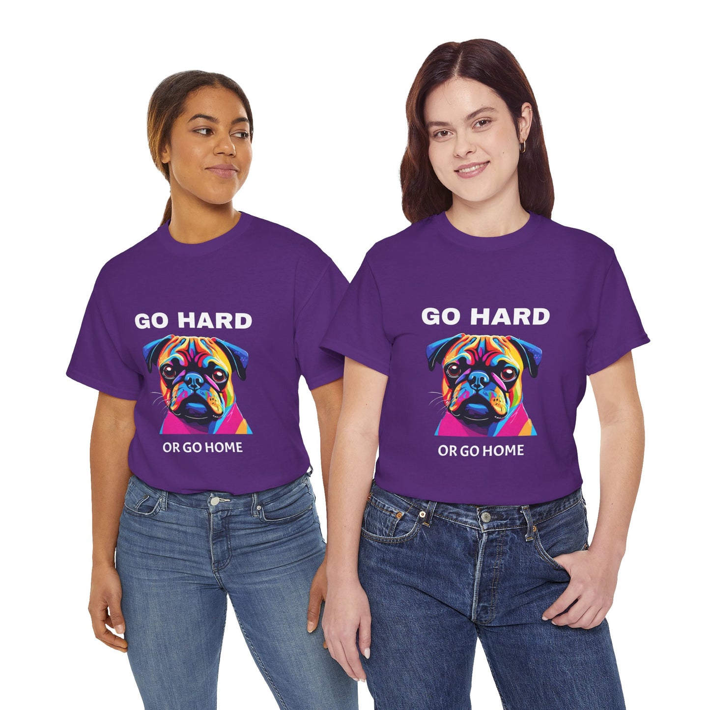 Pug Dog Pop Art  - Go Hard Or Go Home Flashlander Gym Shirt