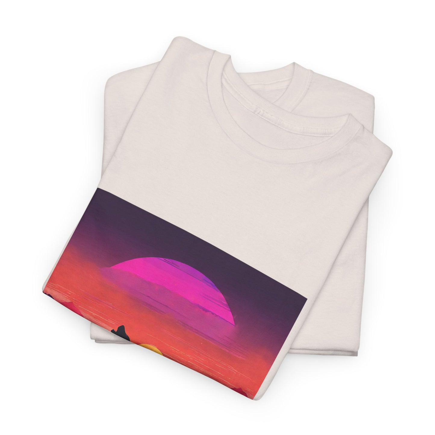 Wolf Majestic Sunset Gaphic Tee Flashlander