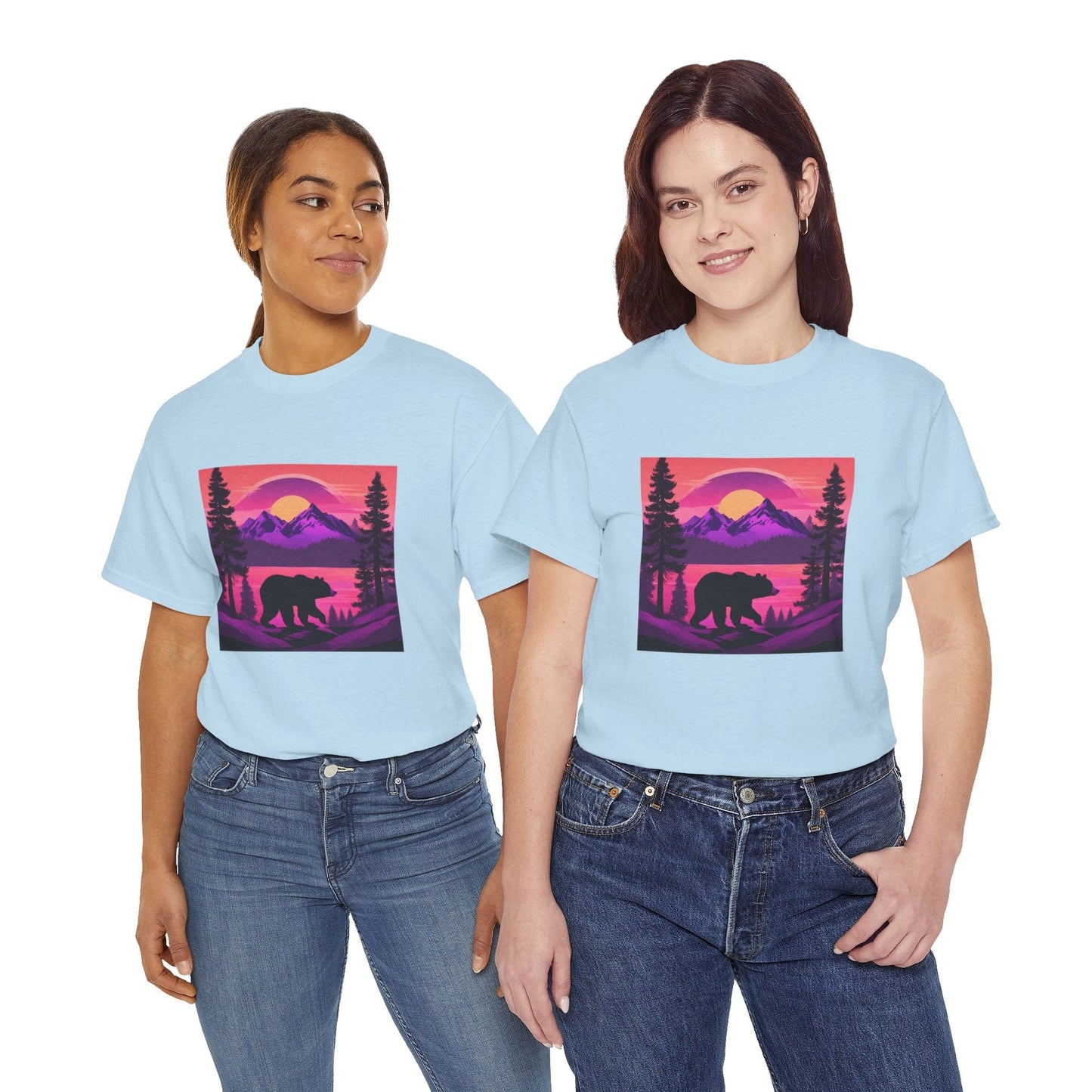 T-shirt graphique Bear Majestic Sunset Flashlander