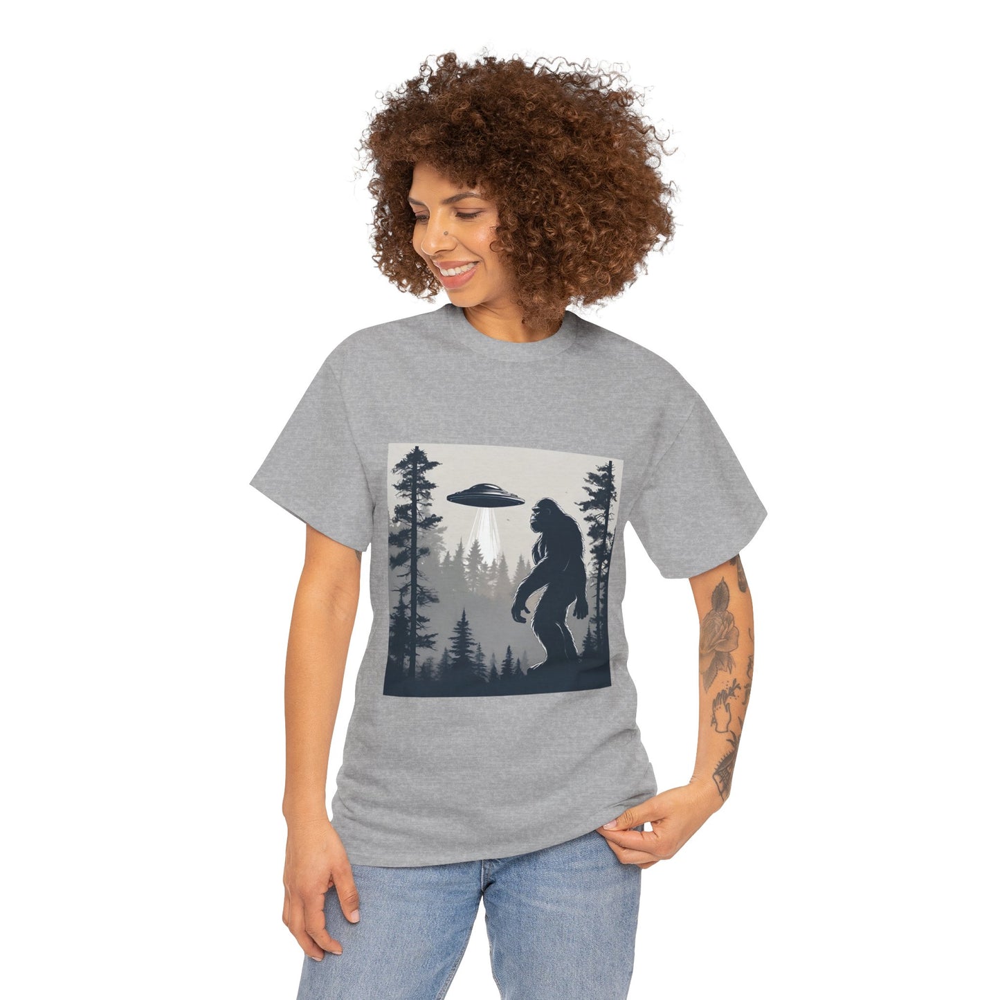 Sasquatch rencontre Bigfoot et OVNI - T-shirt de sport Flashlander