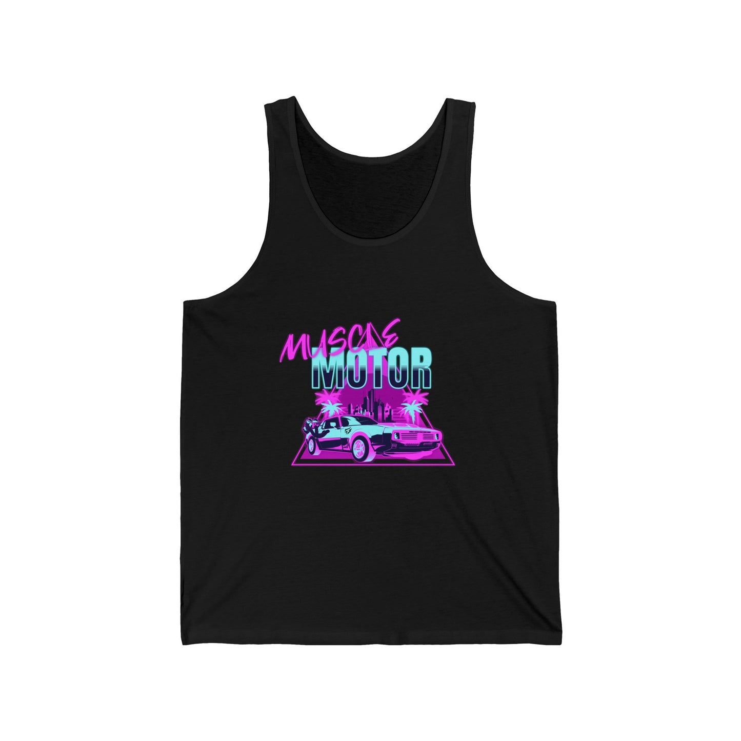 Camiseta sin mangas unisex de algodón Flashlander de Muscle Motor Gym